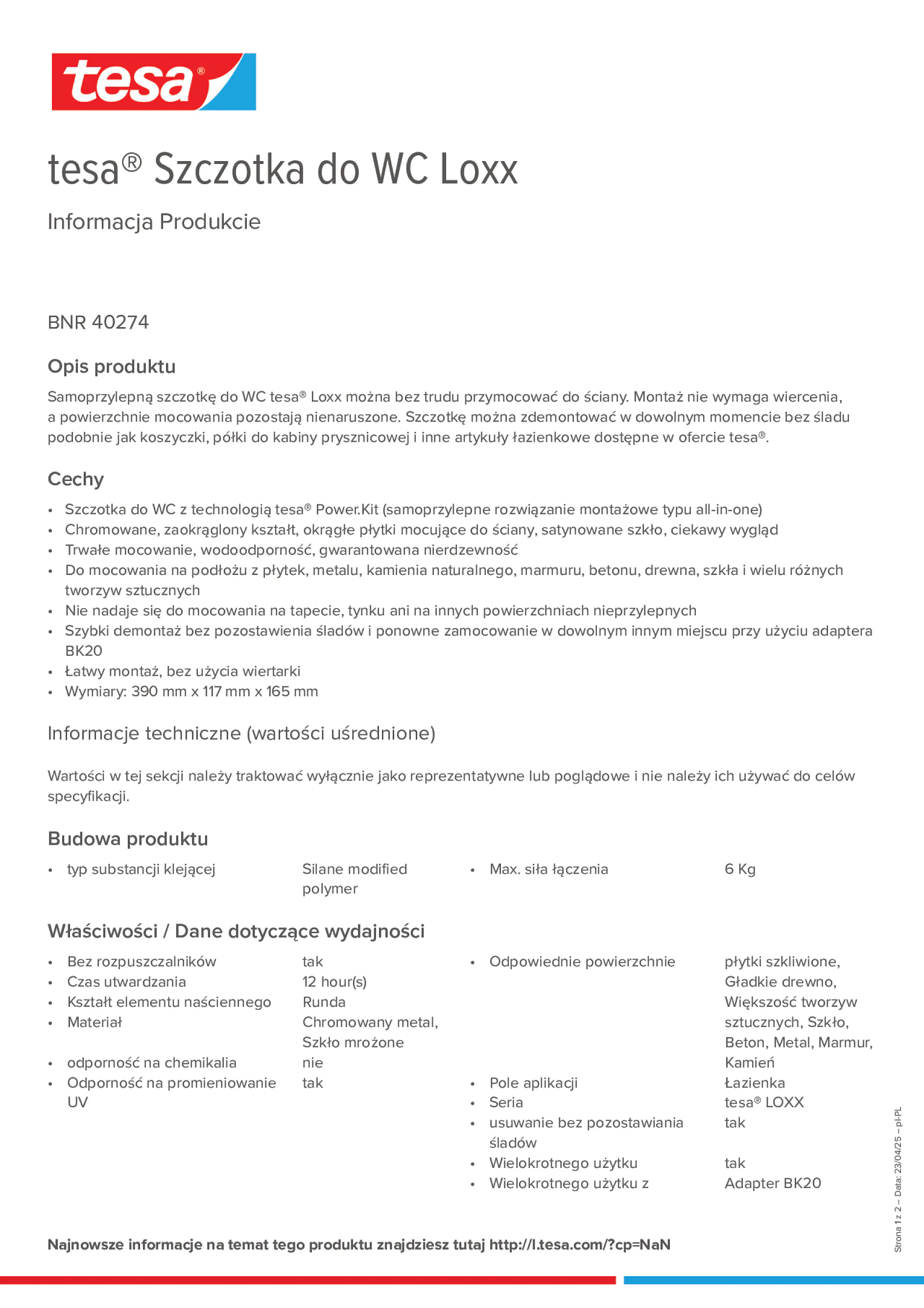 Product information_tesa® 40274_pl-PL
