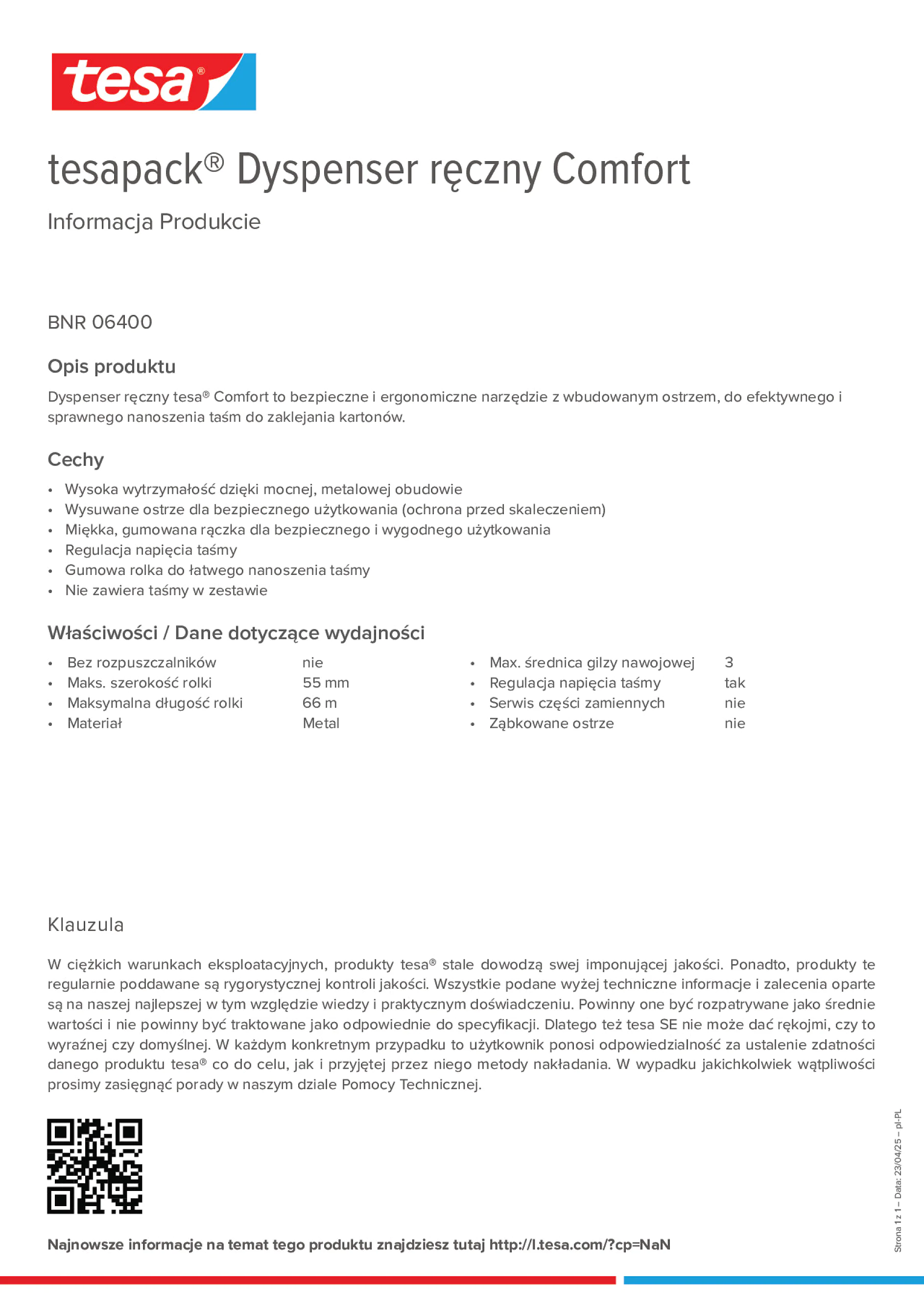 Product information_tesapack® 06400_pl-PL