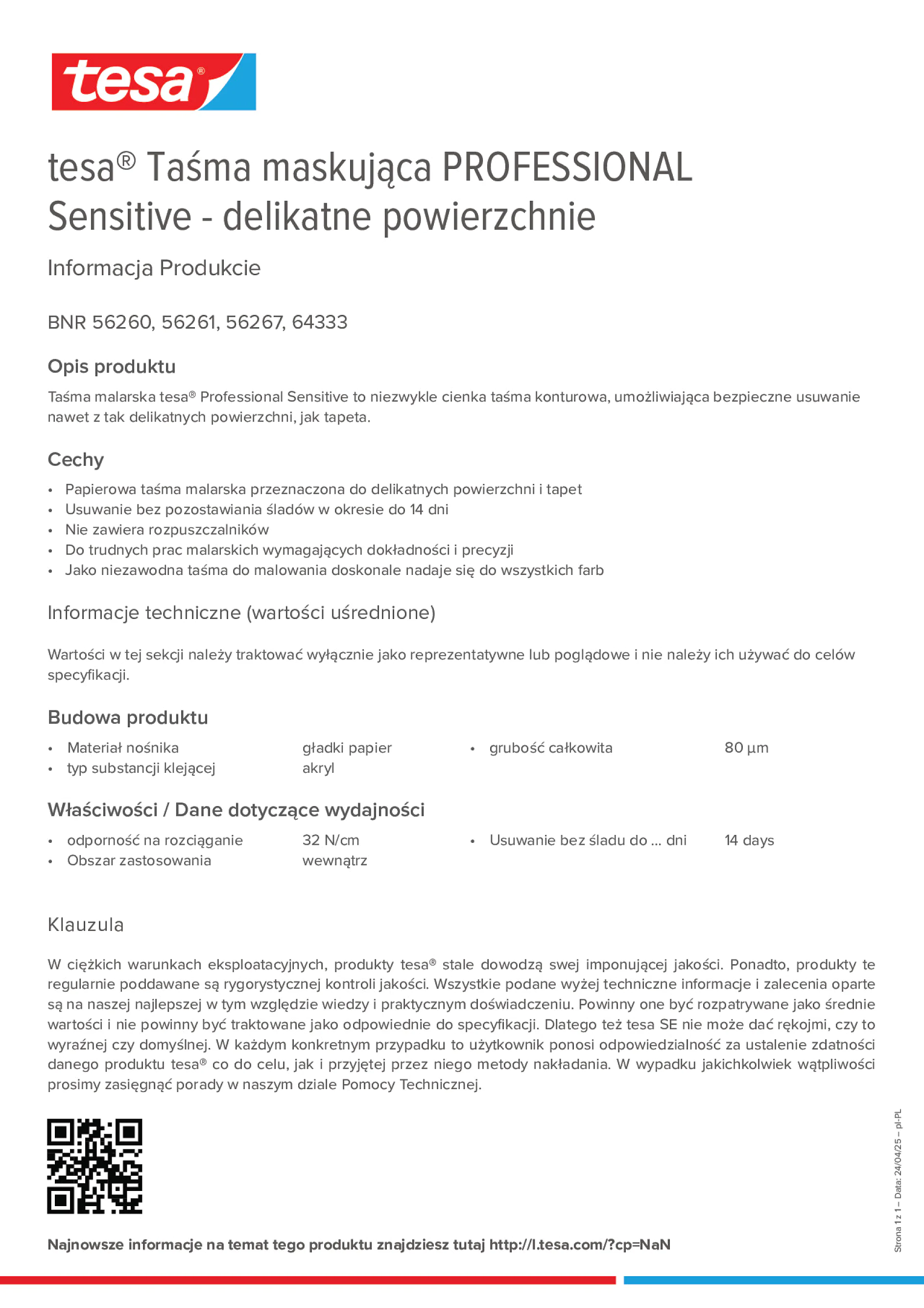 Product information_tesa® 56260_pl-PL