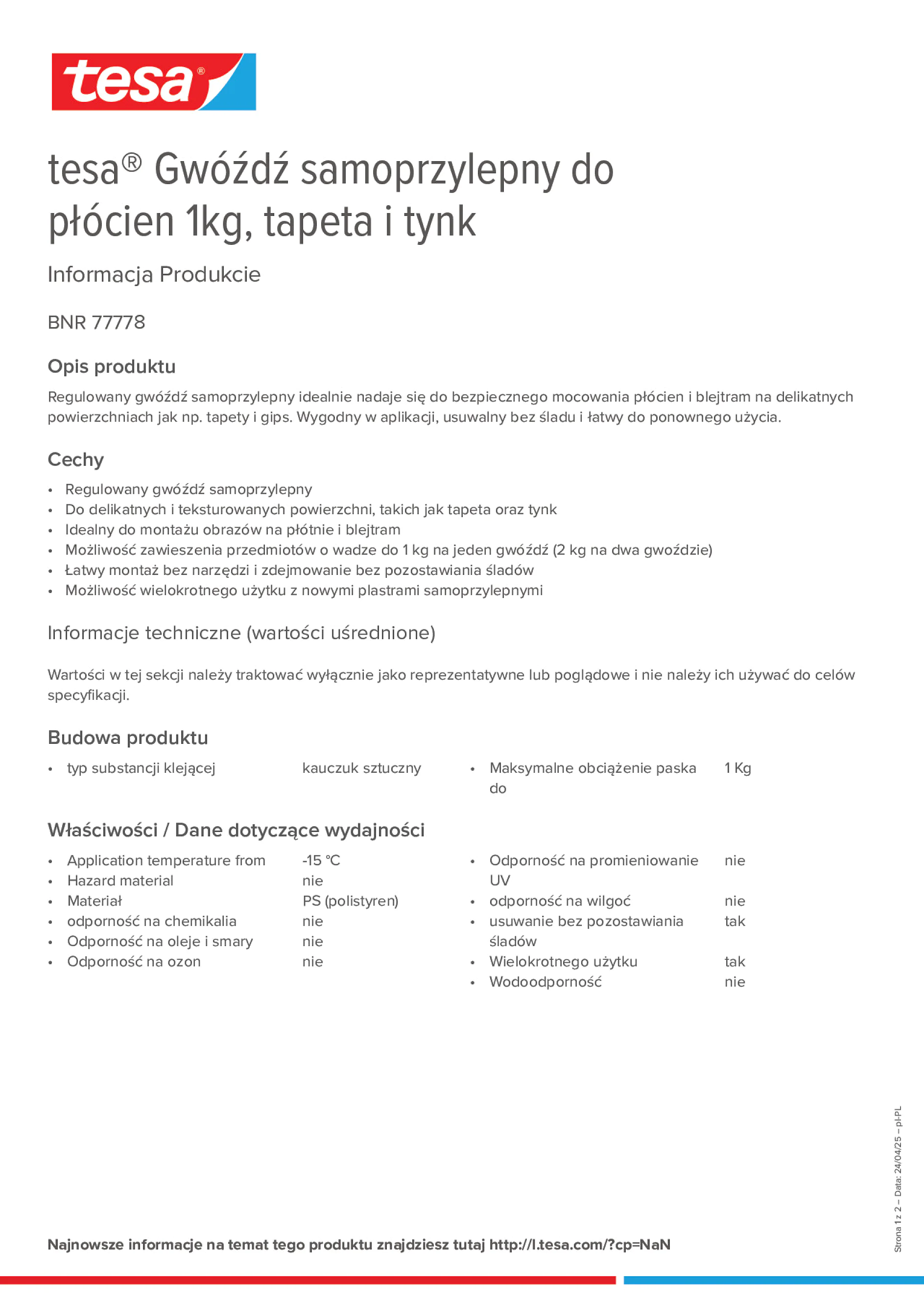 Product information_tesa® 77778_pl-PL