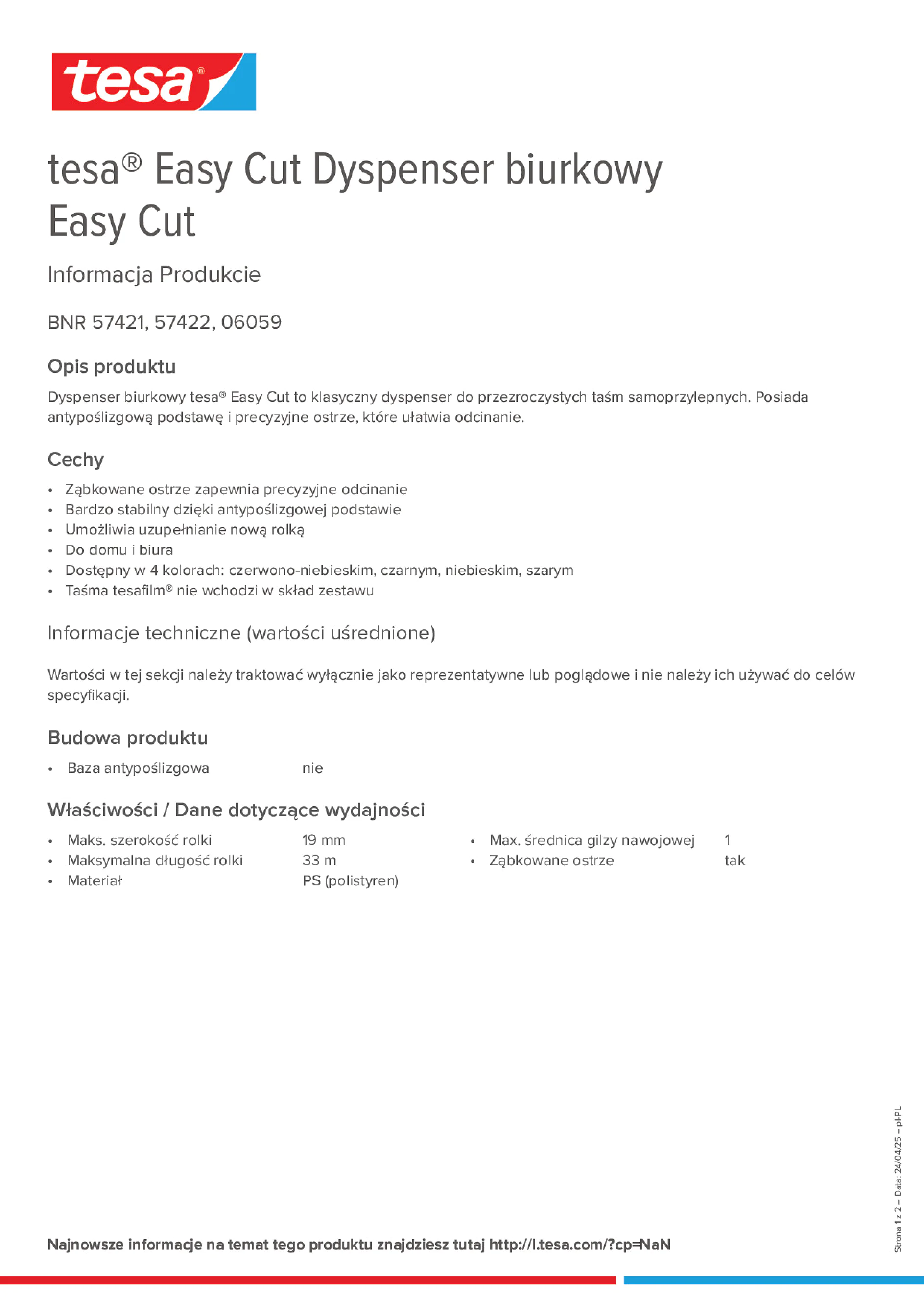 Product information_tesa® Easy Cut 57421_pl-PL