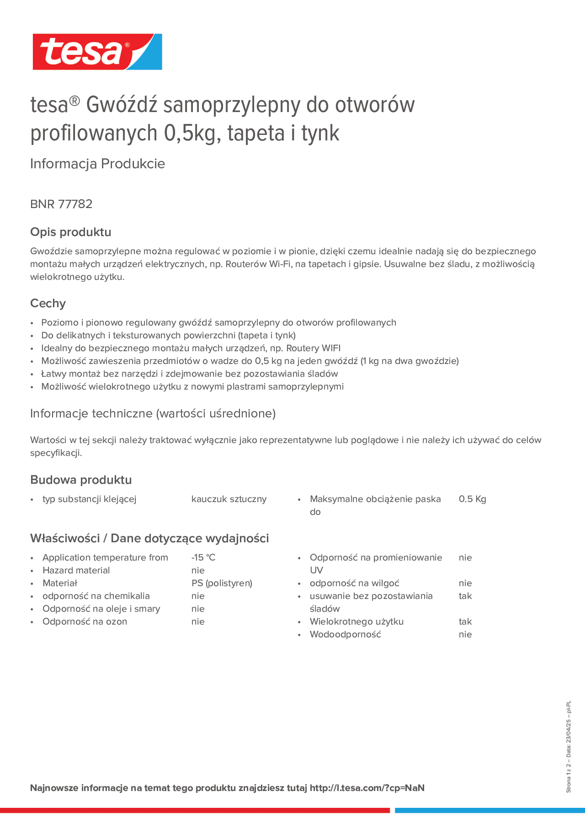 Product information_tesa® 77782_pl-PL
