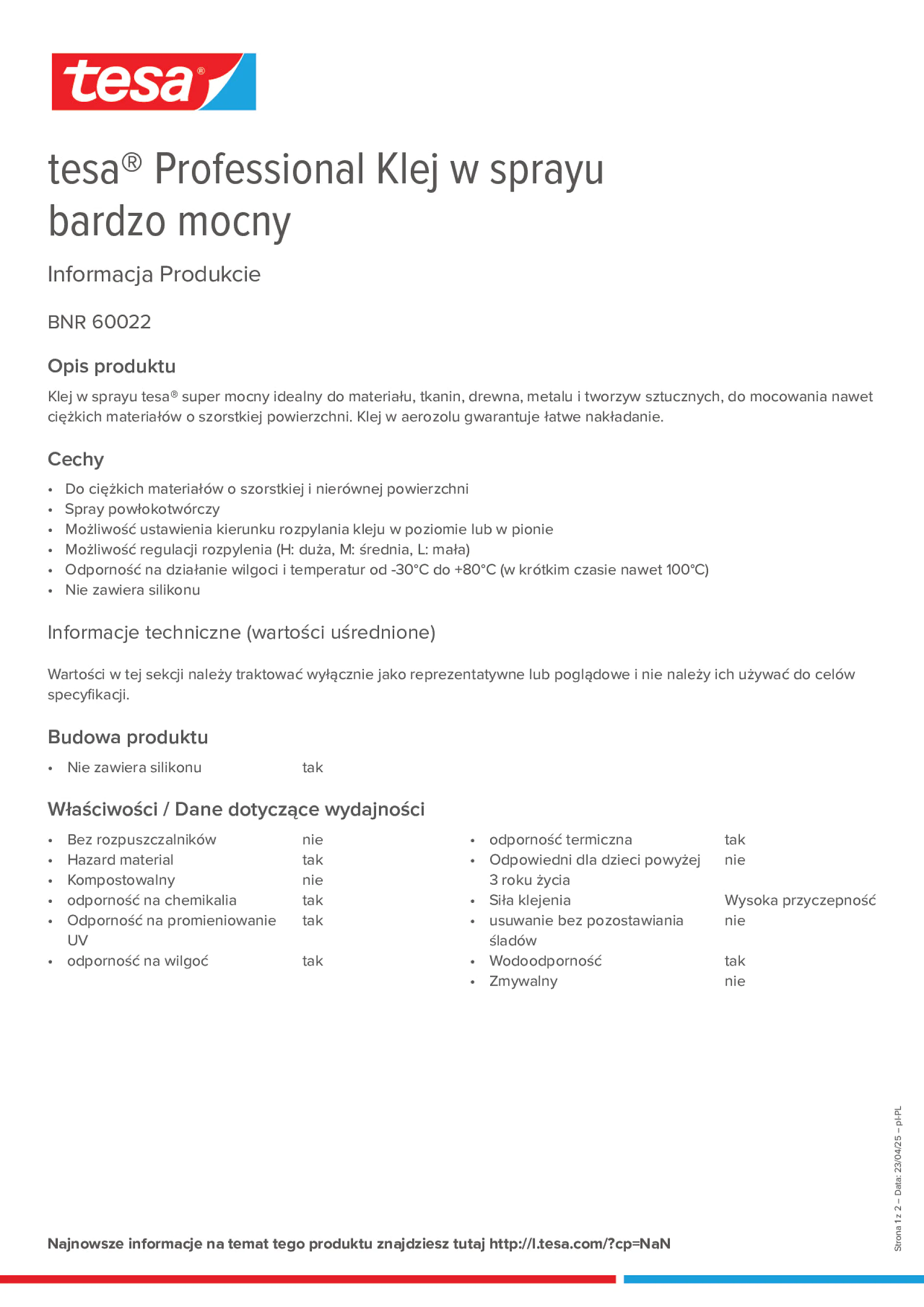 Product information_tesa® Professional 60022_pl-PL