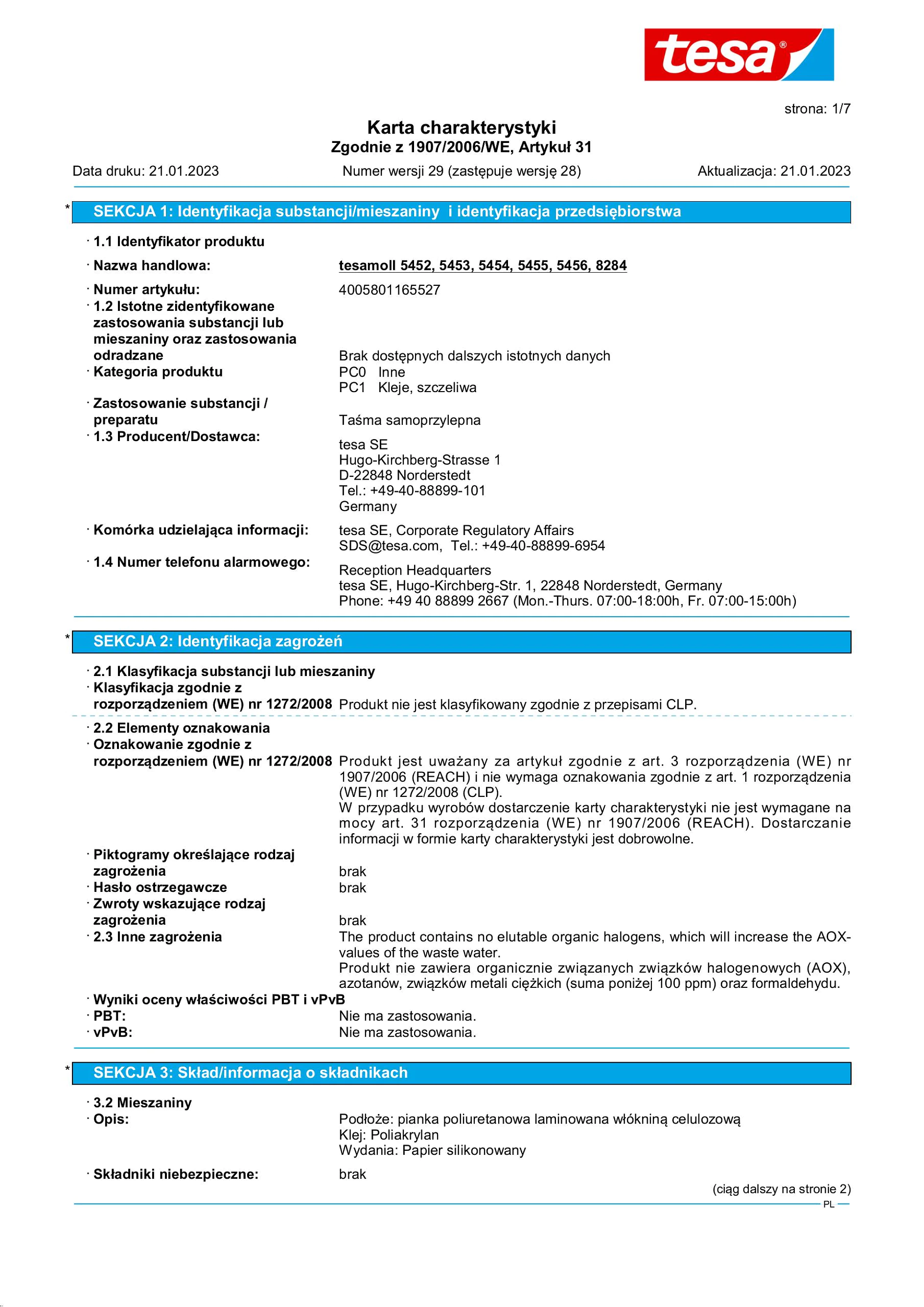 Safety data sheet_tesamoll® 55604_pl-PL_v29