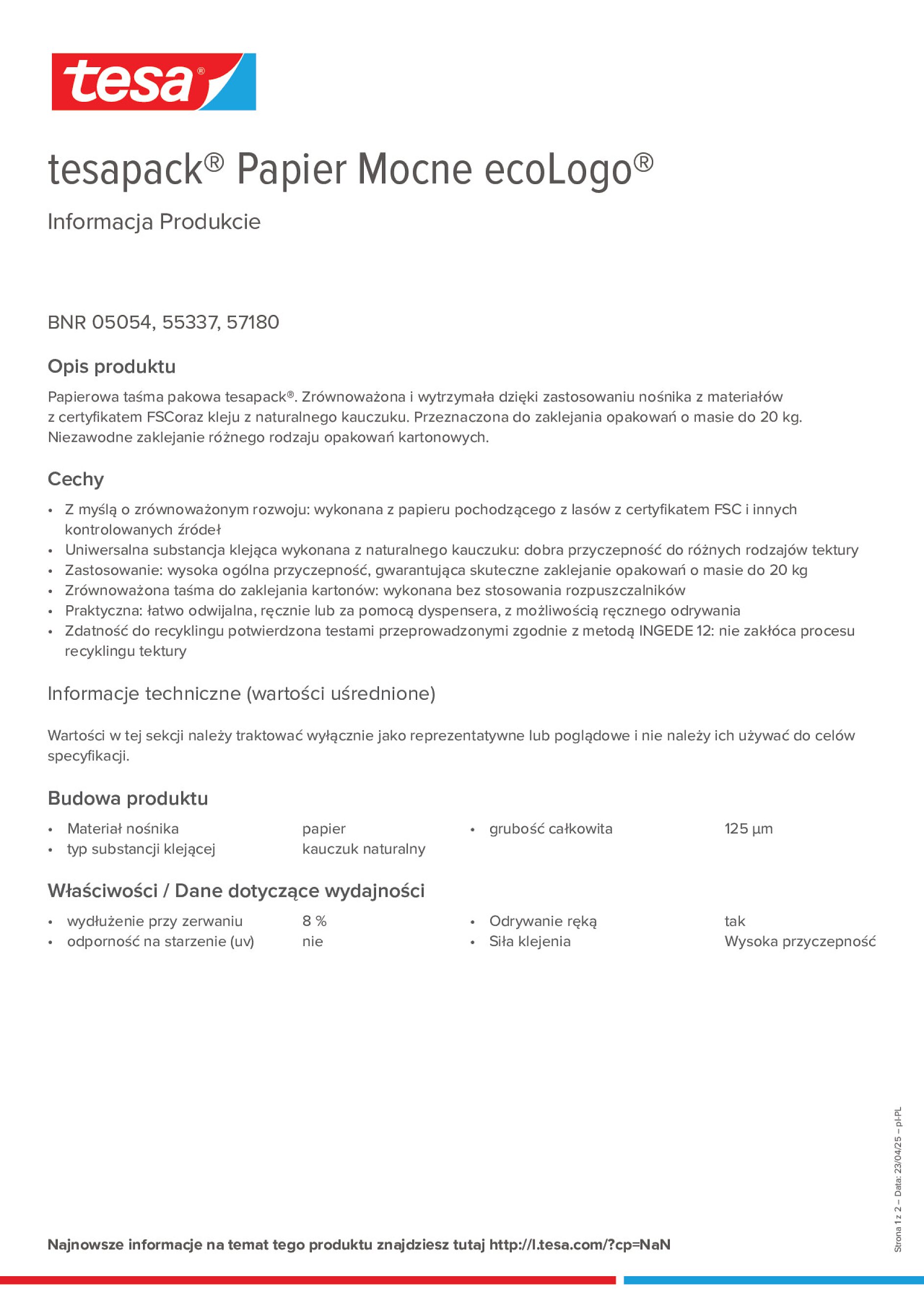 Product information_tesapack® 05054_pl-PL