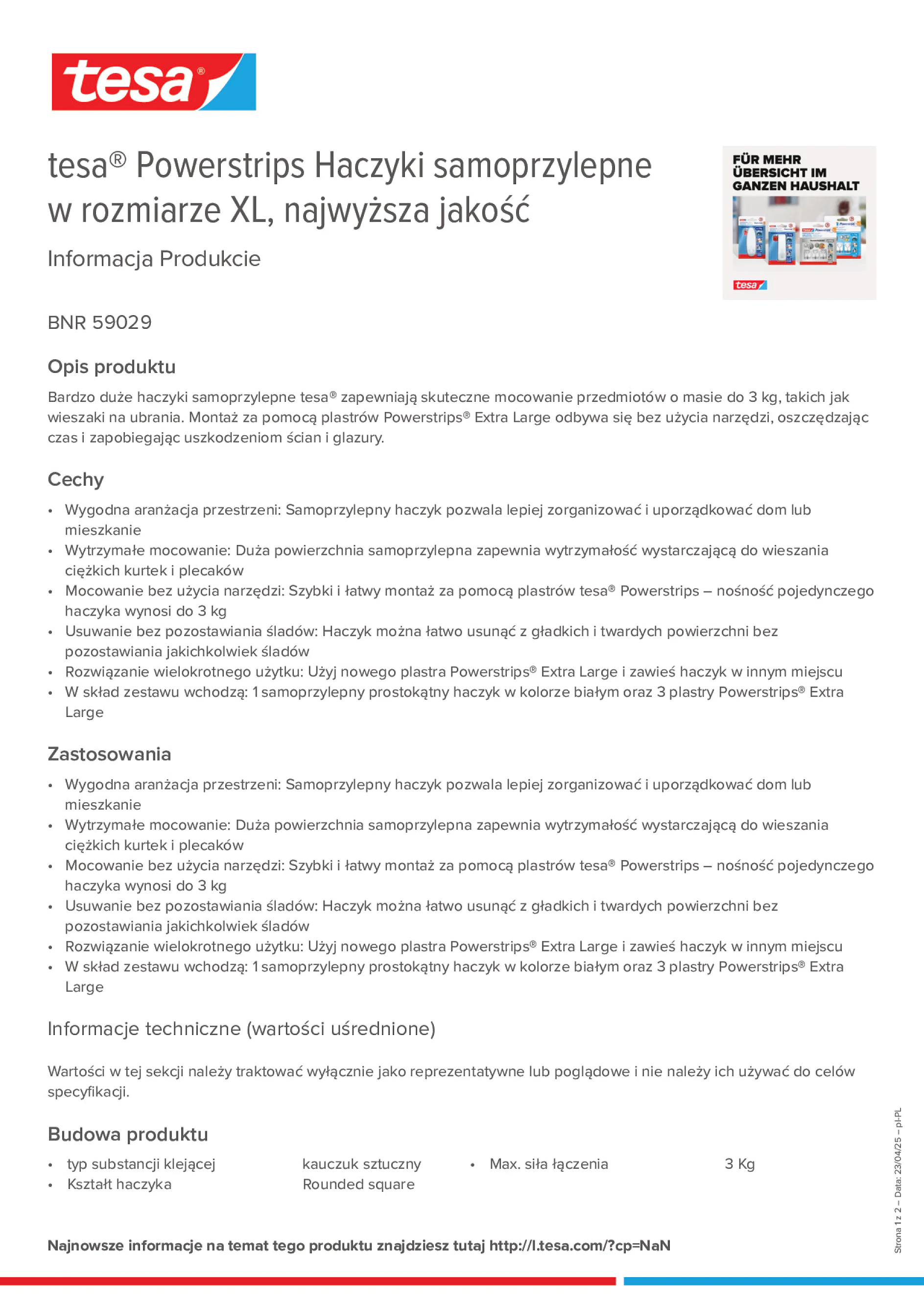Product information_tesa® Powerstrips 59029_pl-PL