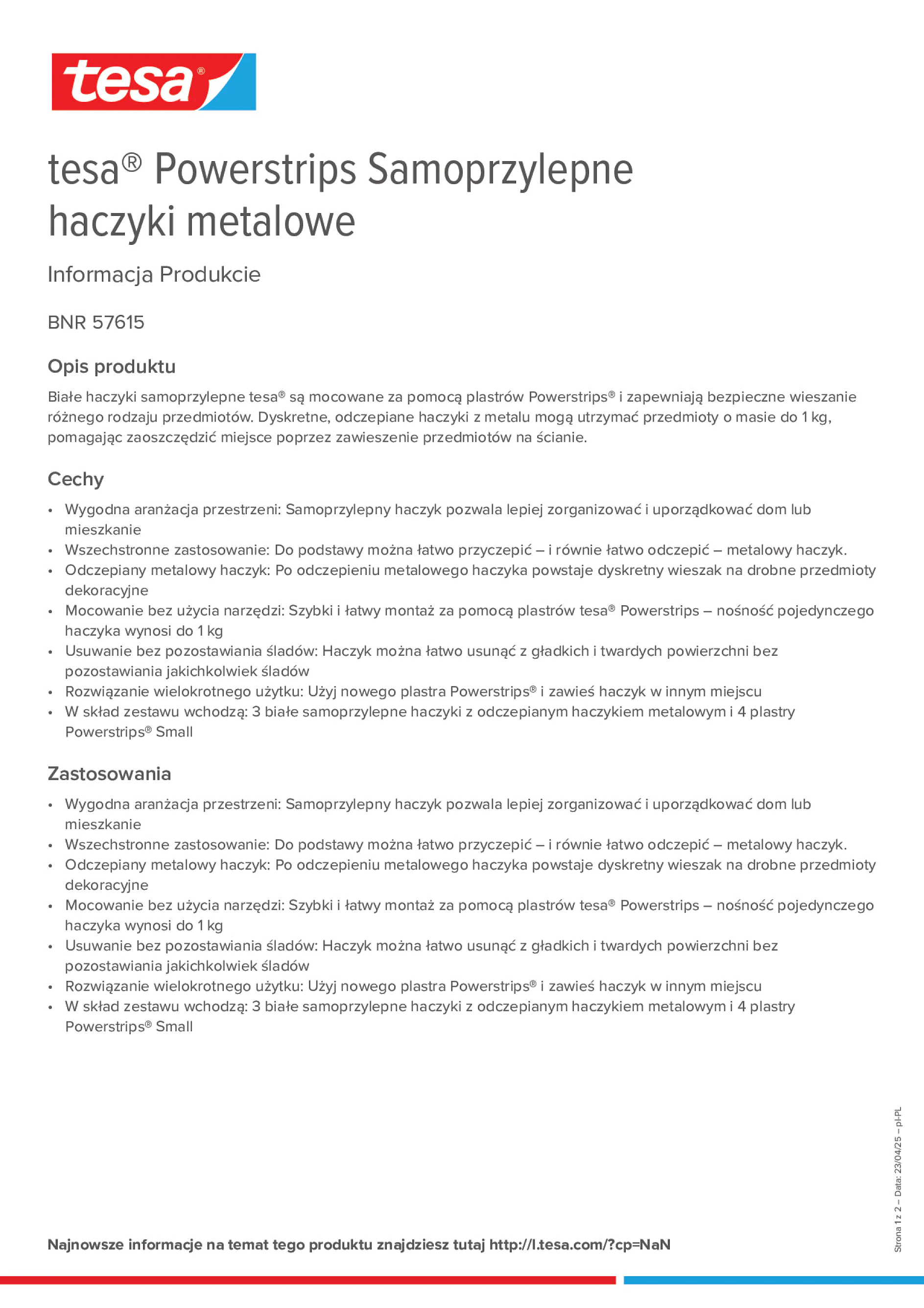 Product information_tesa® Powerstrips 57615_pl-PL