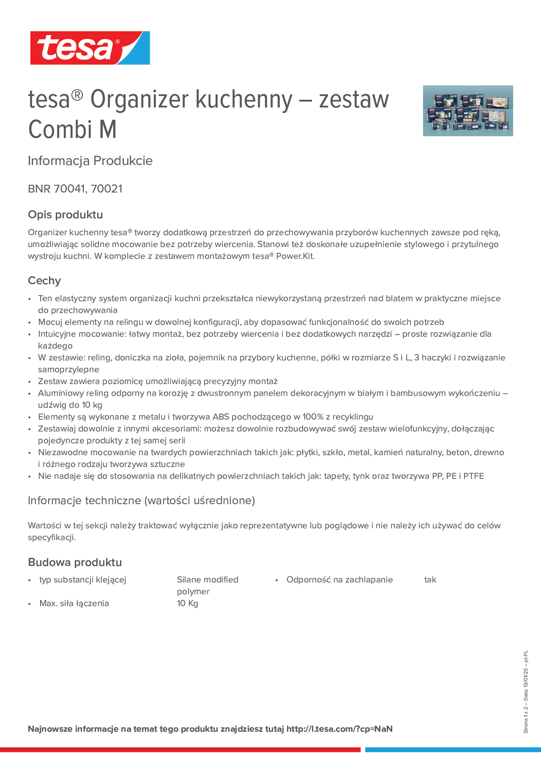 Product information_tesa® 70041_pl-PL Product information_tesa® 70041_pl-PL