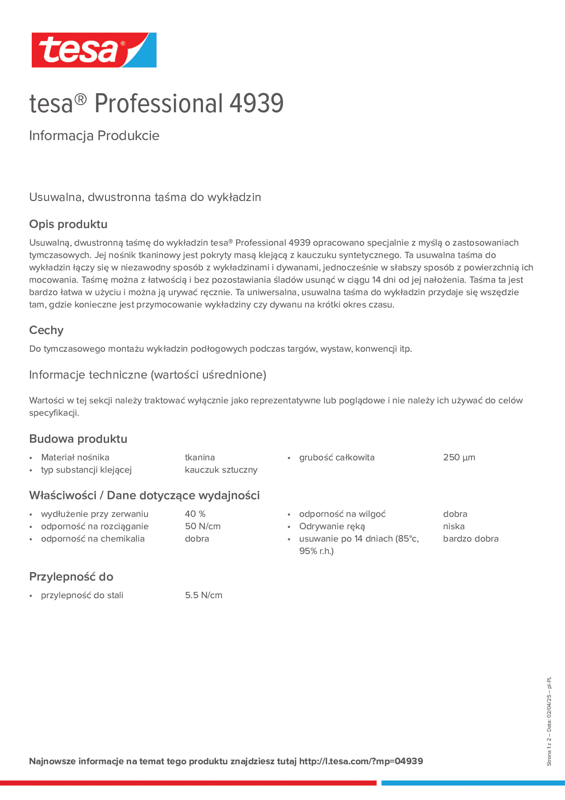 Product information_tesa® Professional 04939_pl-PL
