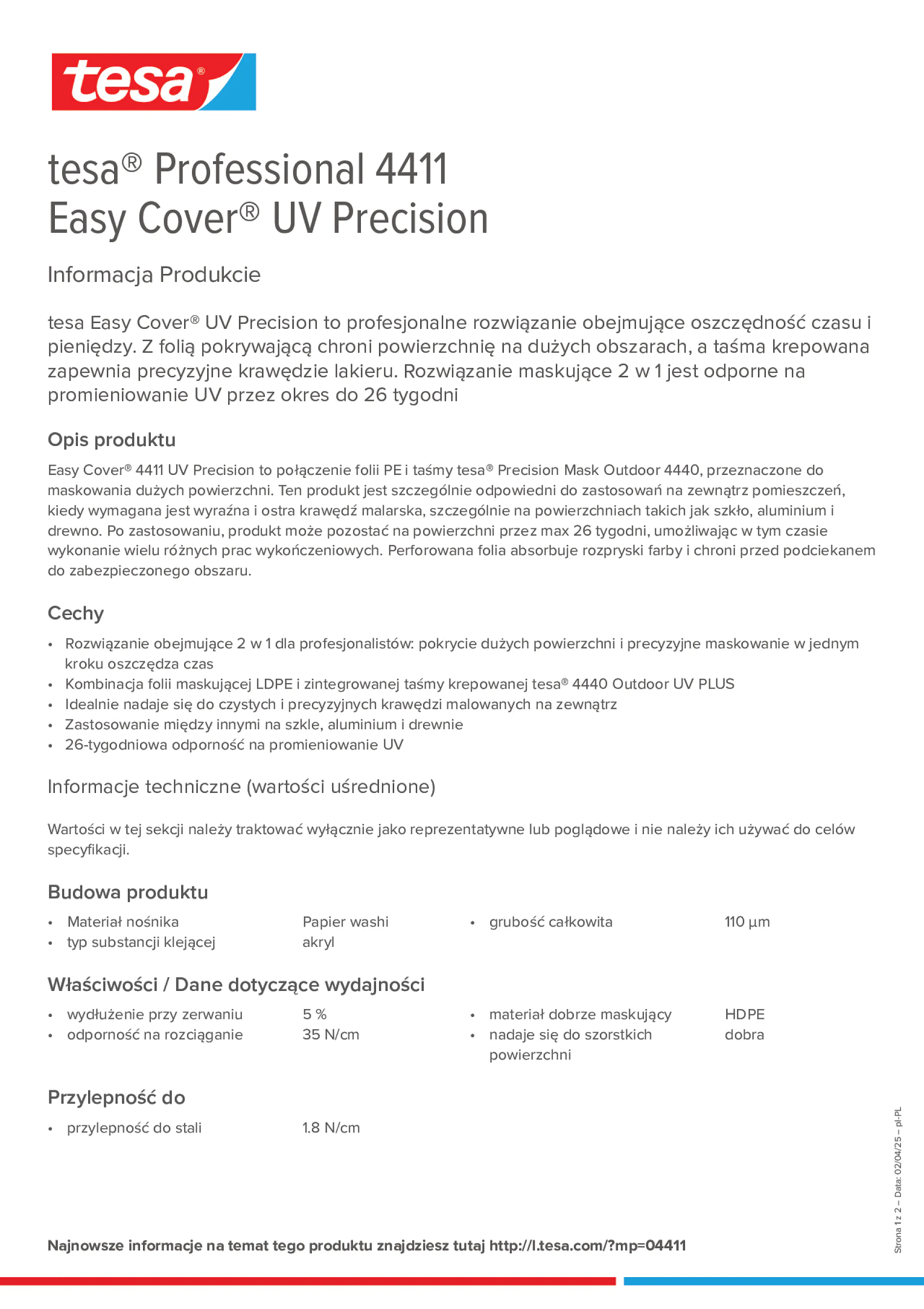Product information_tesa® Professional 04411_pl-PL