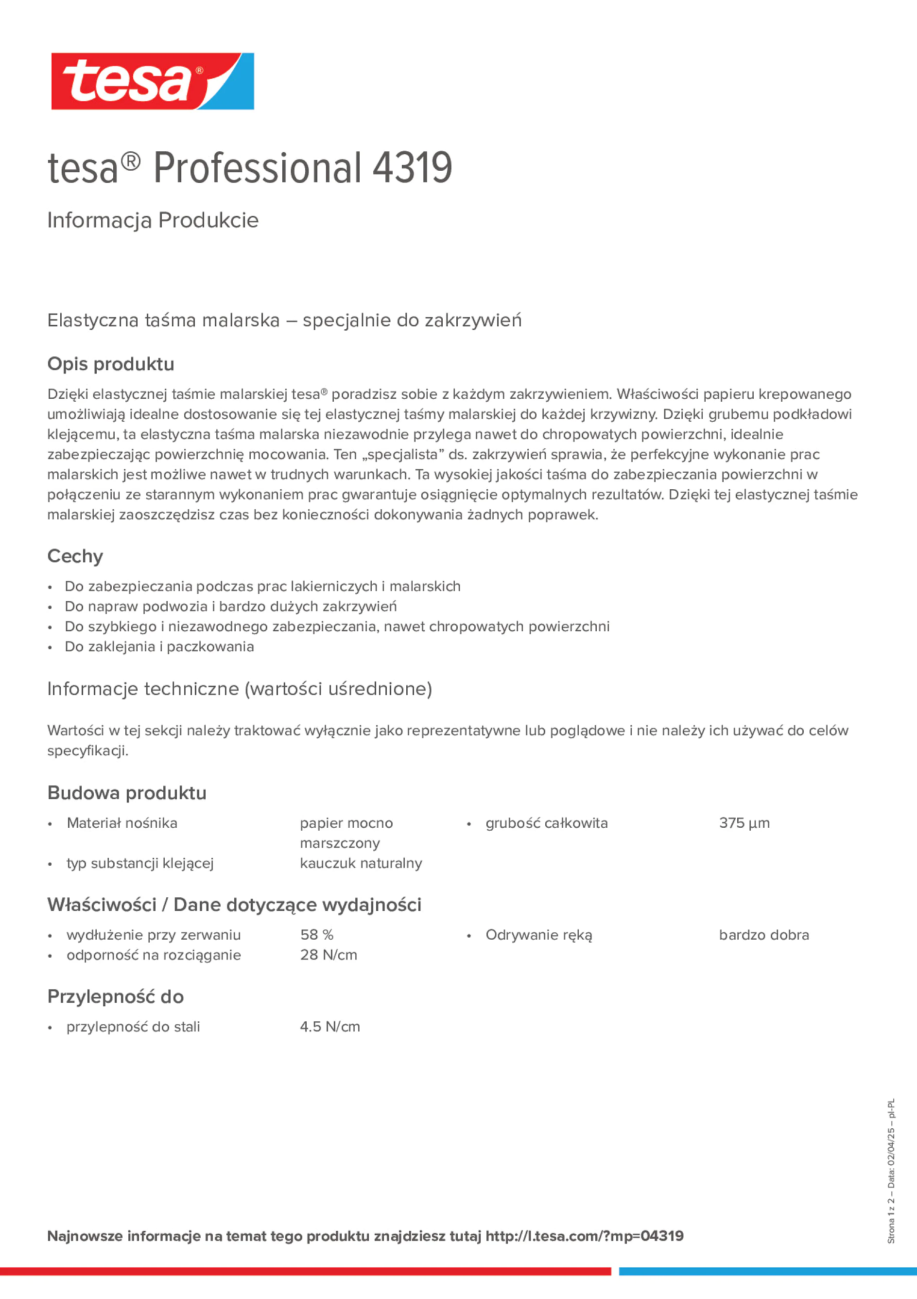 Product information_tesa® Professional 04319_pl-PL