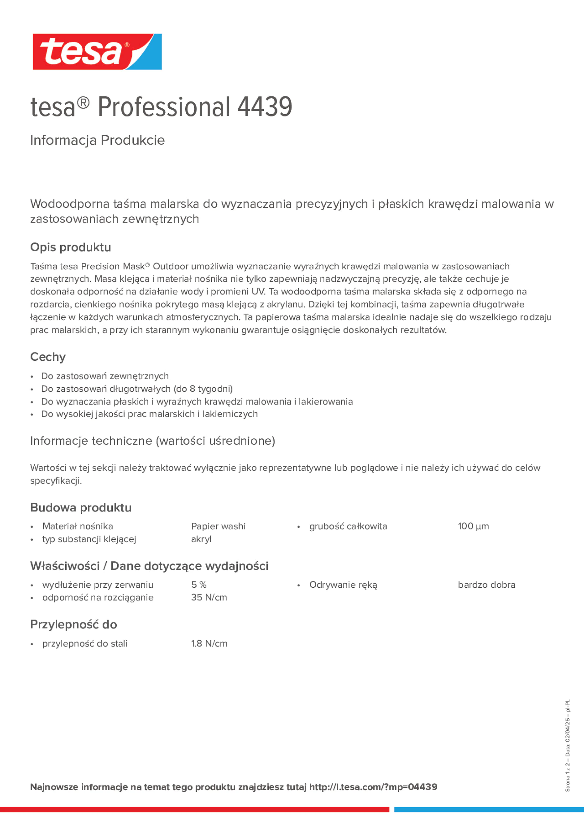 Product information_tesa® Professional 04439_pl-PL