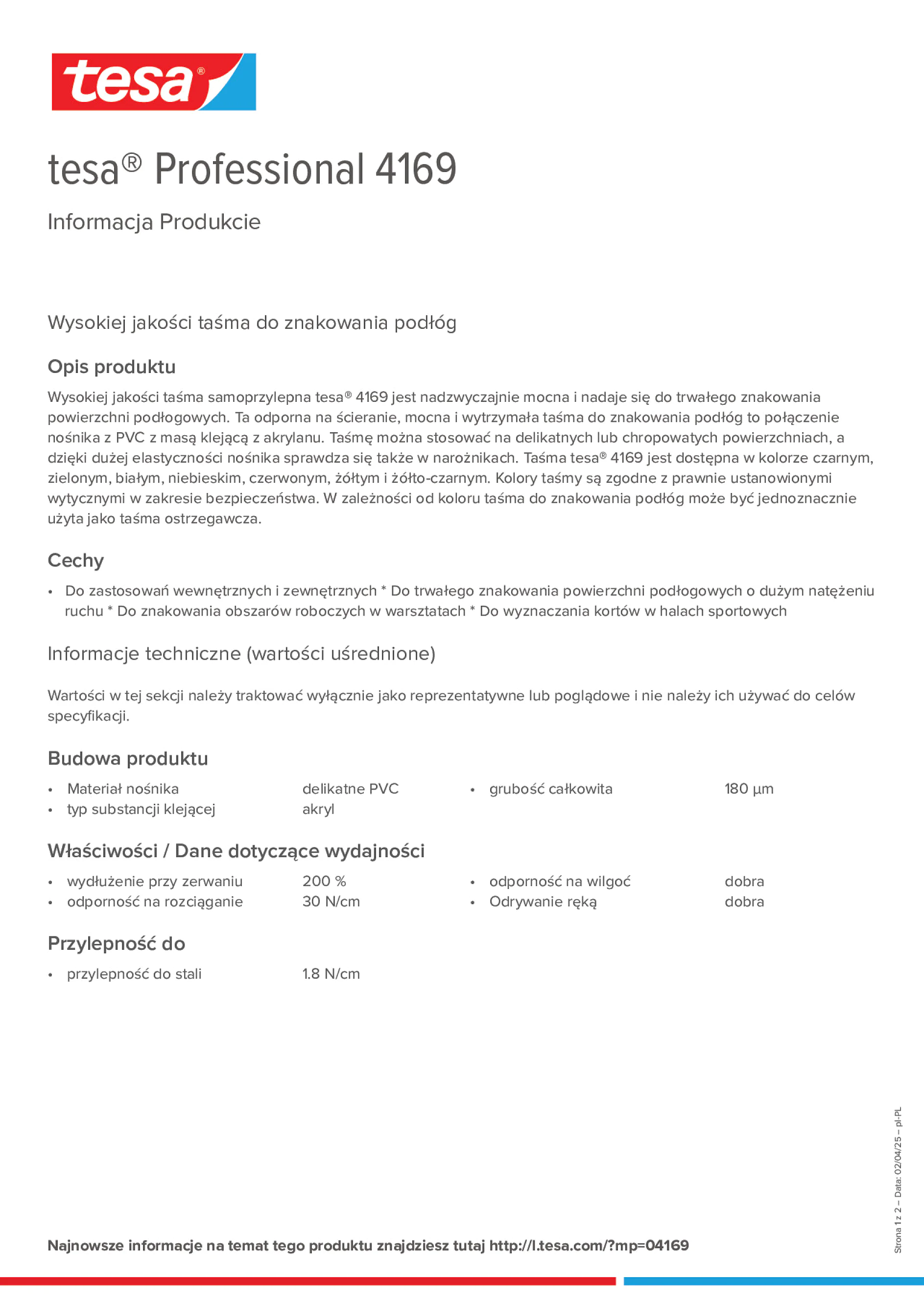 Product information_tesa® Professional 04169_pl-PL