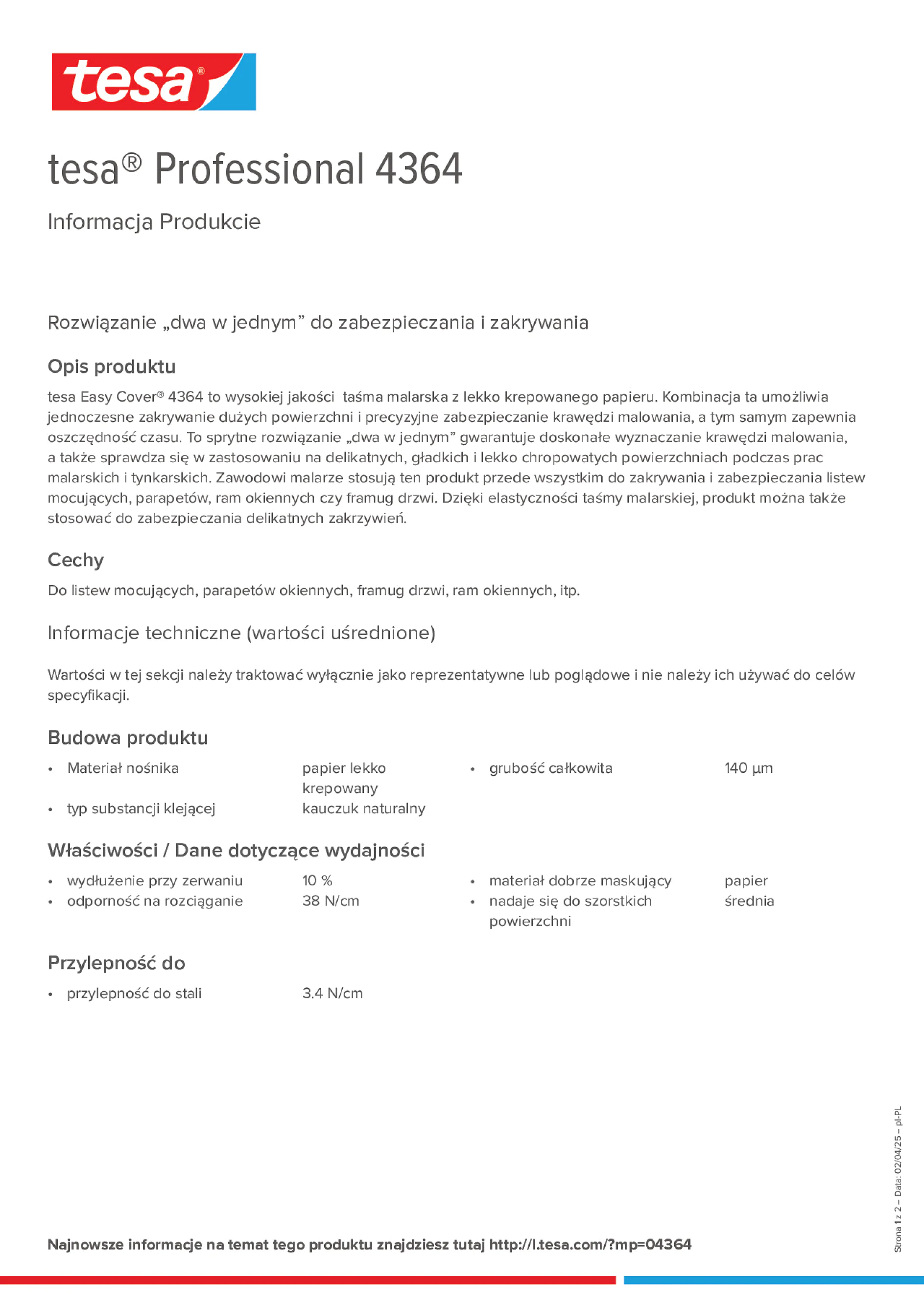 Product information_tesa® Professional 04364_pl-PL