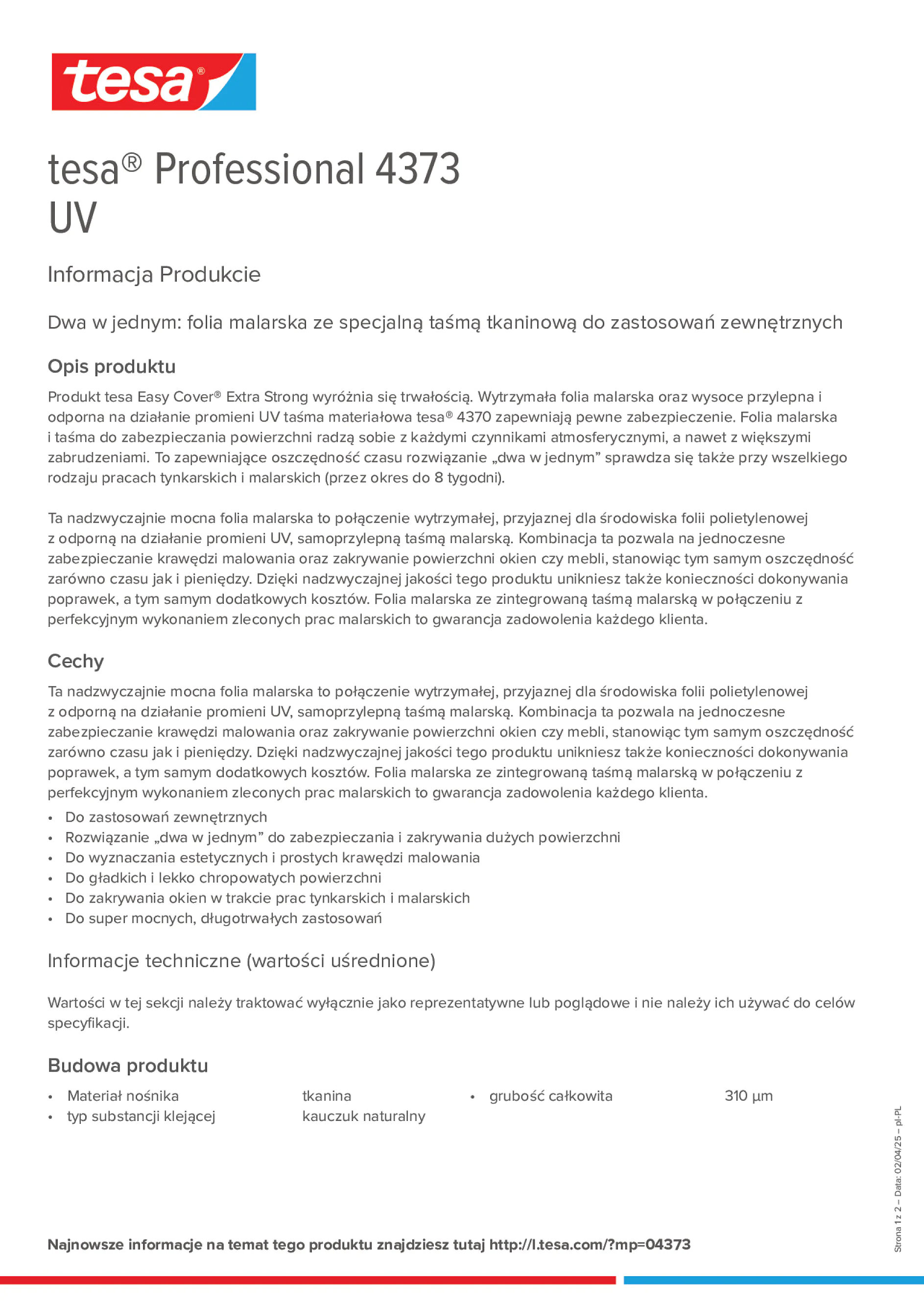 Product information_tesa® Professional 04373_pl-PL