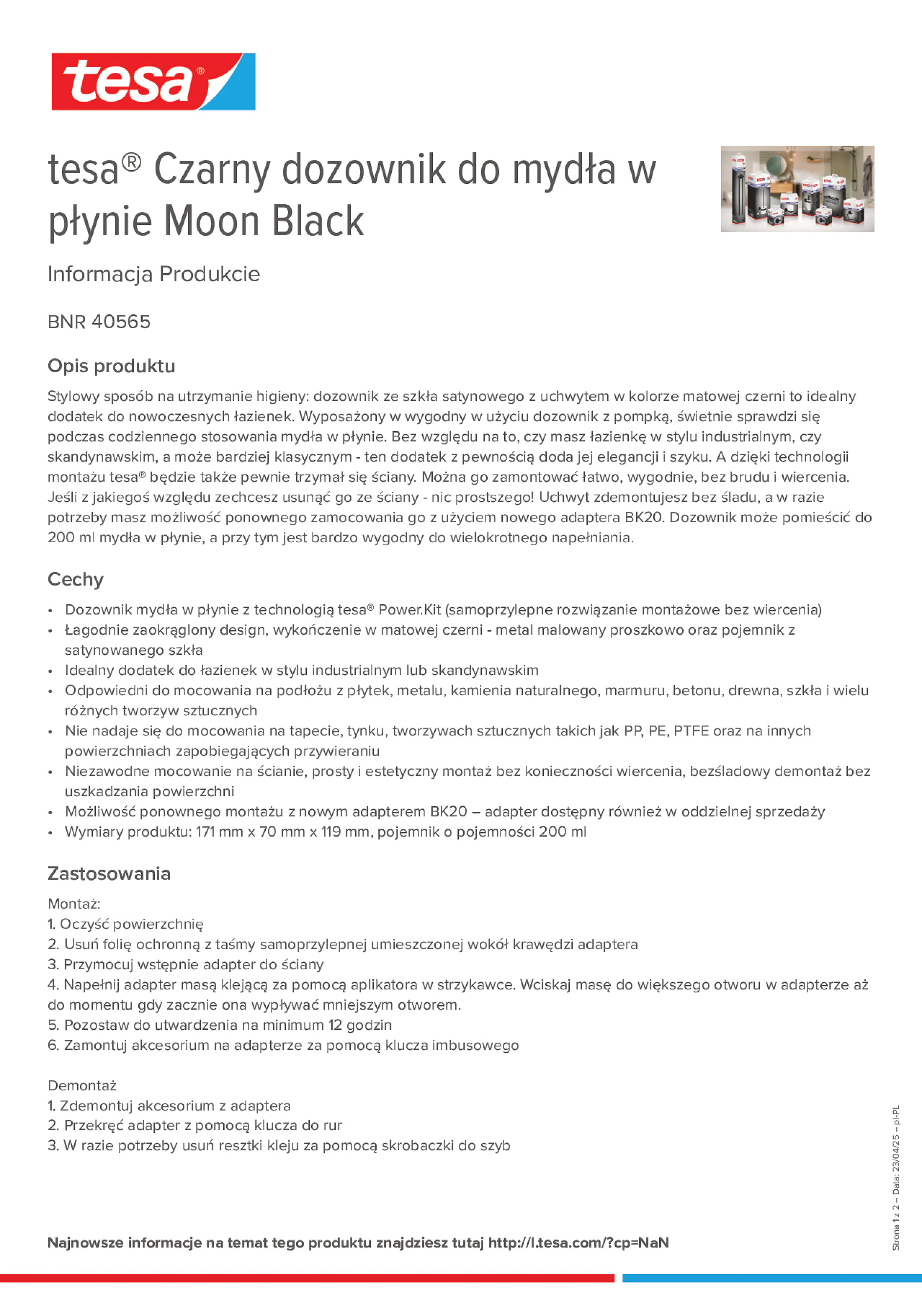 Product information_tesa® 40565_pl-PL