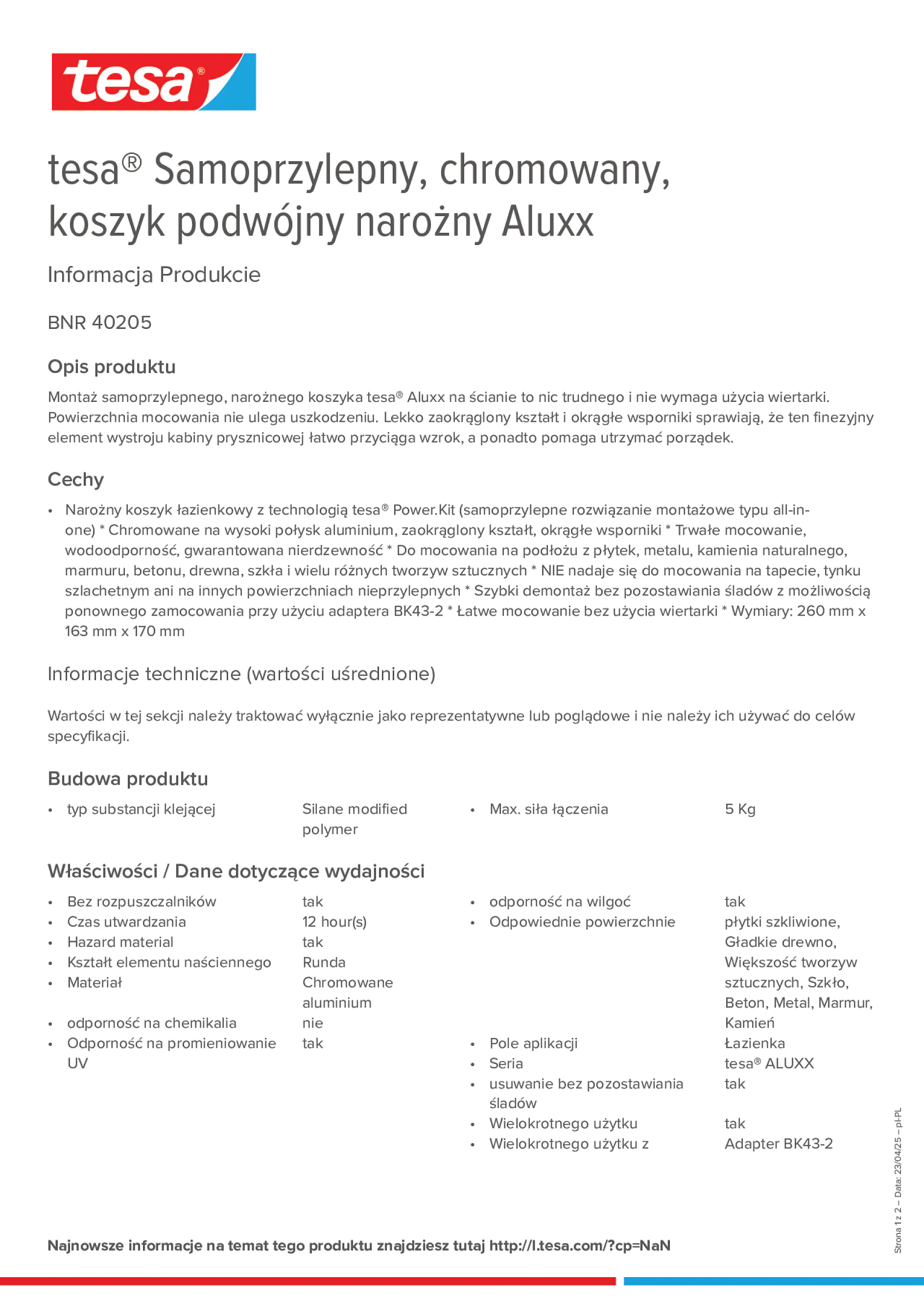 Product information_tesa® 40205_pl-PL