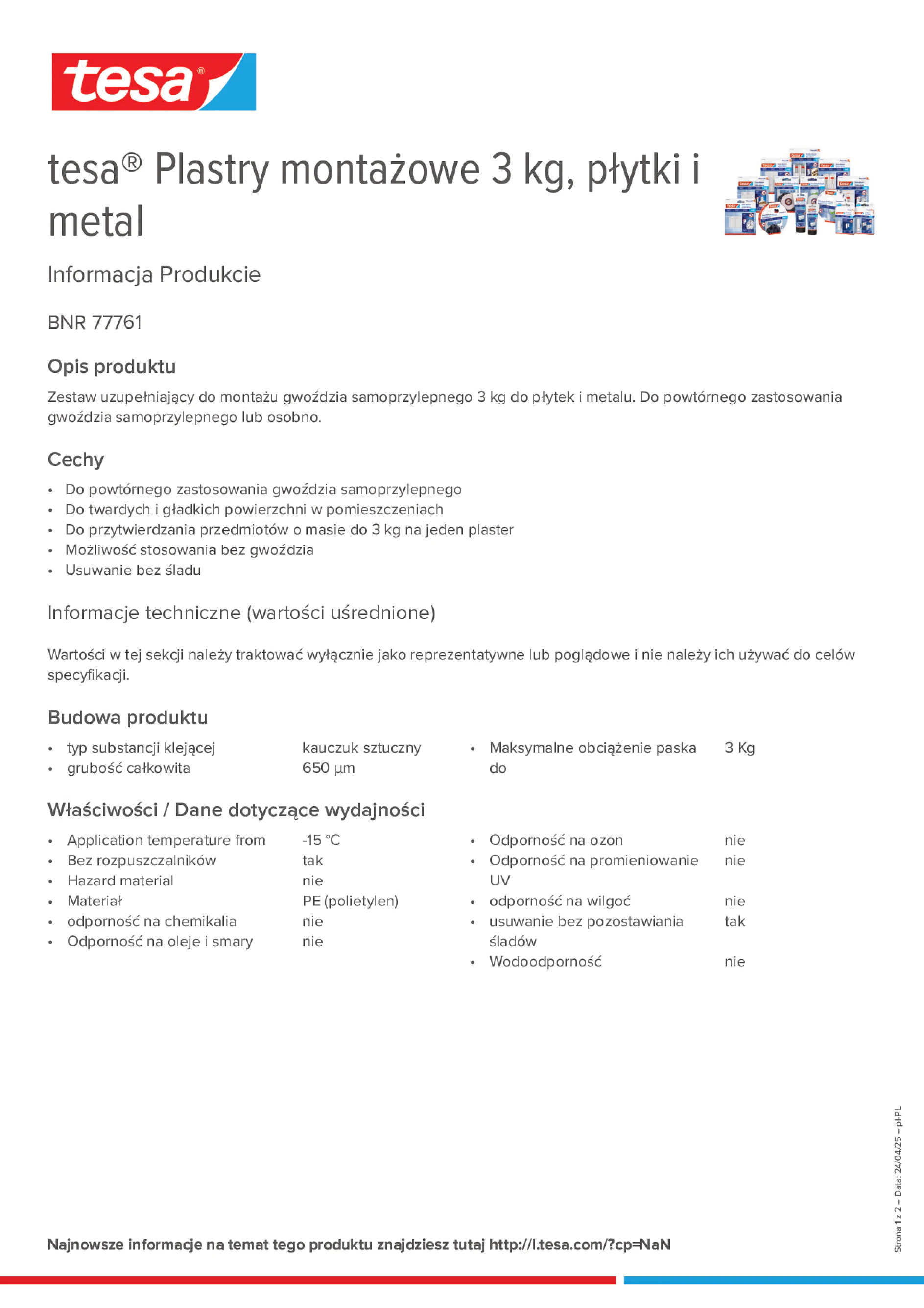 Product information_tesa® 77761_pl-PL