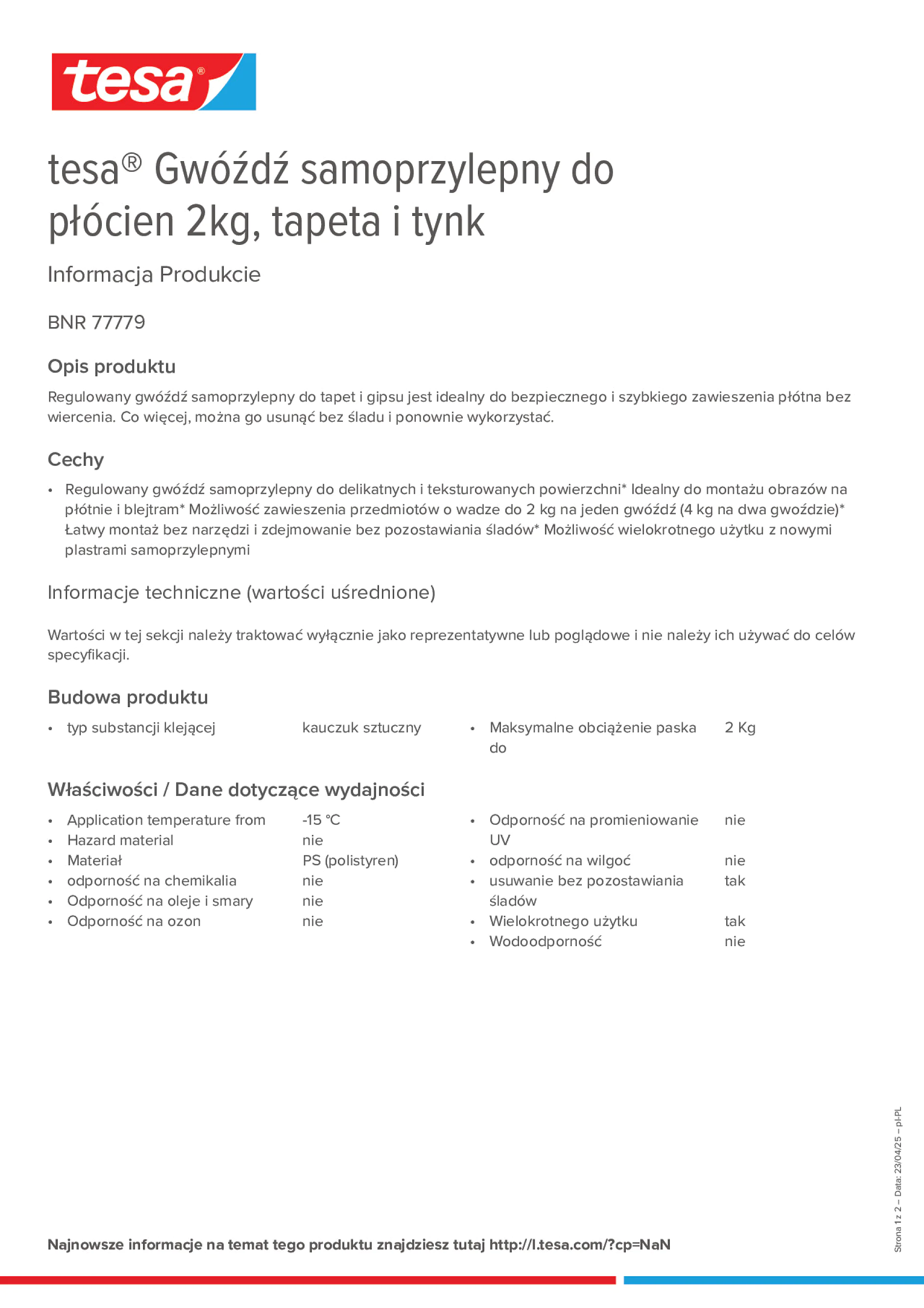 Product information_tesa® 77779_pl-PL