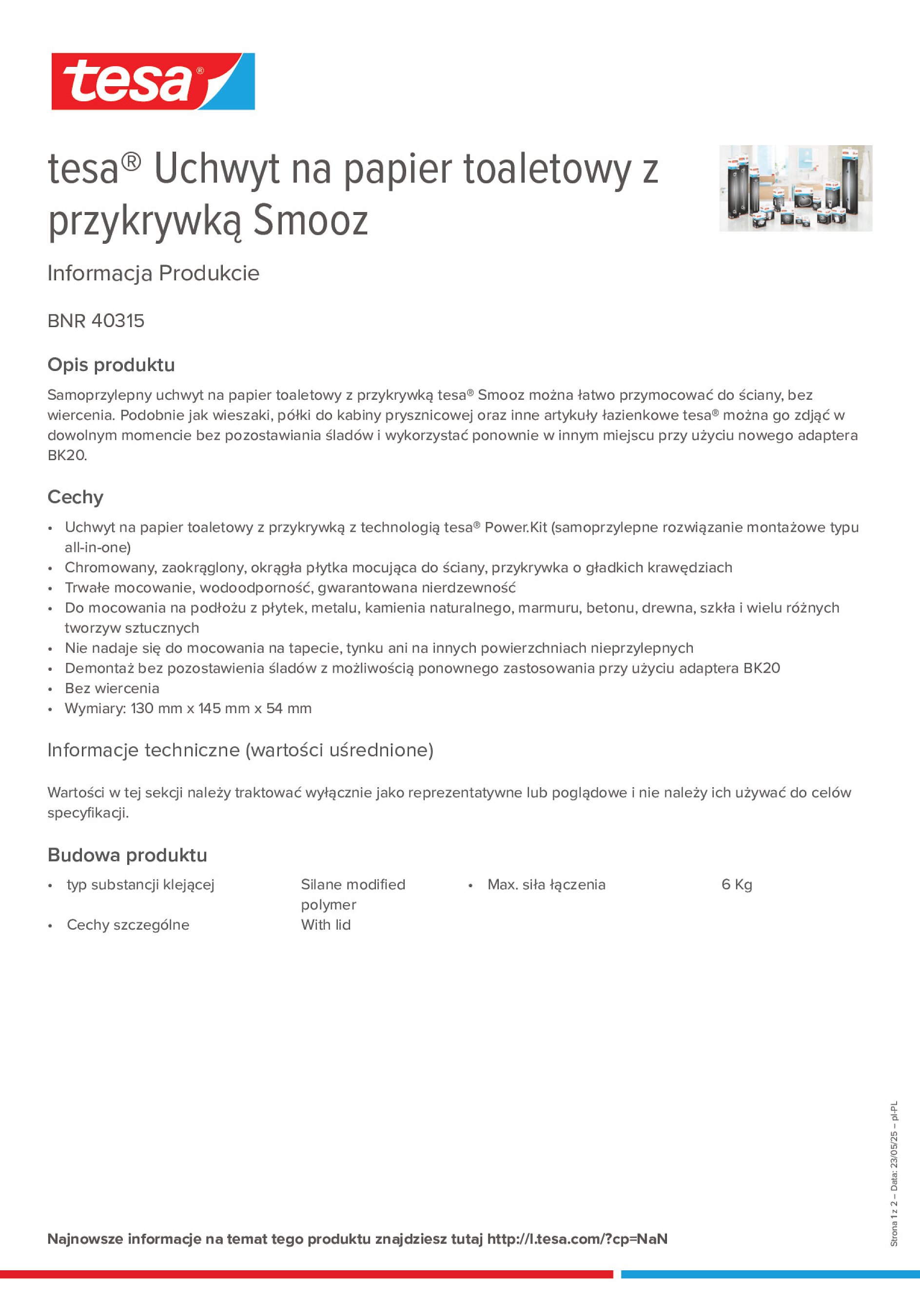 Product information_tesa® 40315_pl-PL