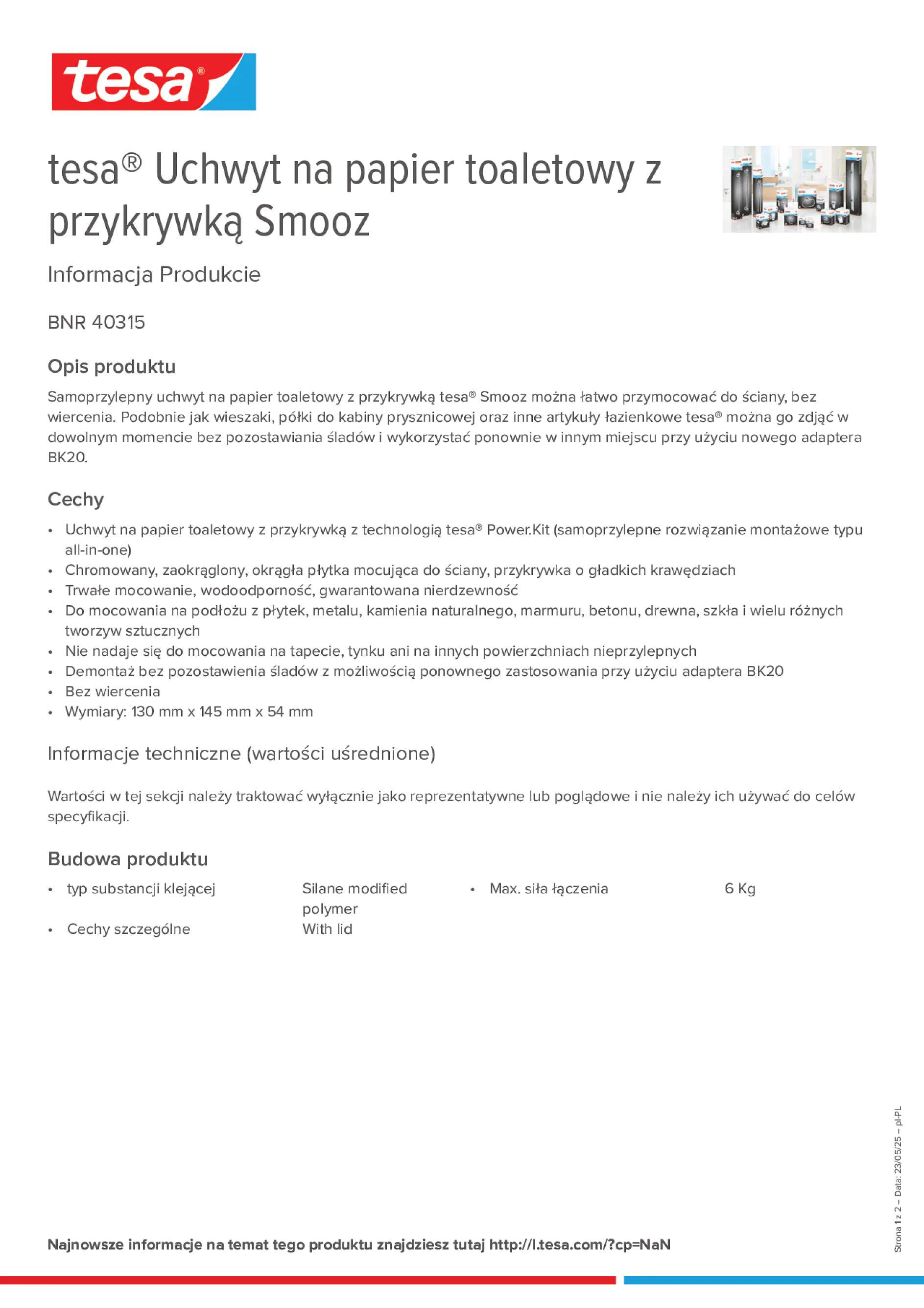 Product information_tesa® 40315_pl-PL