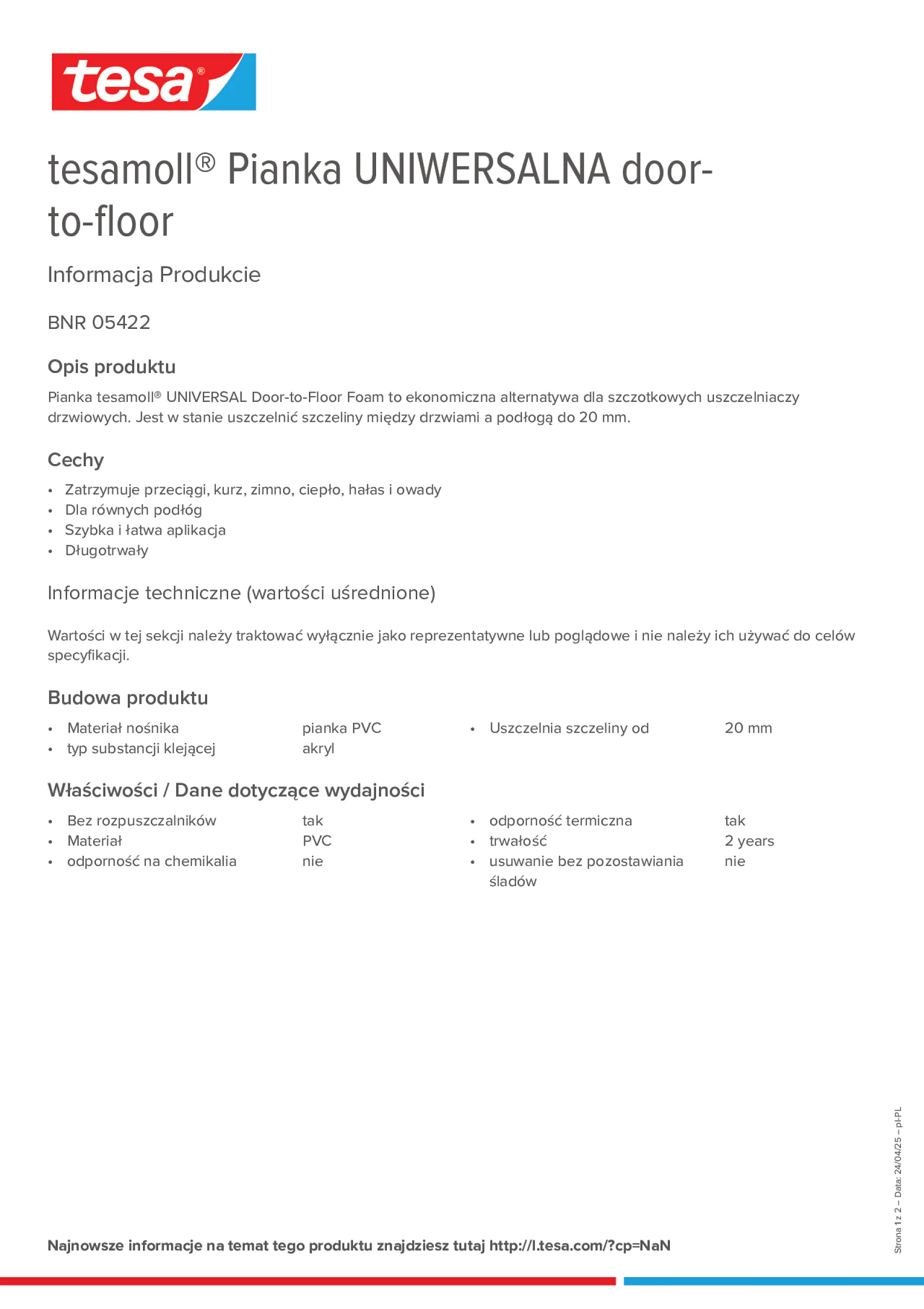 Product information_tesamoll® 05422_pl-PL