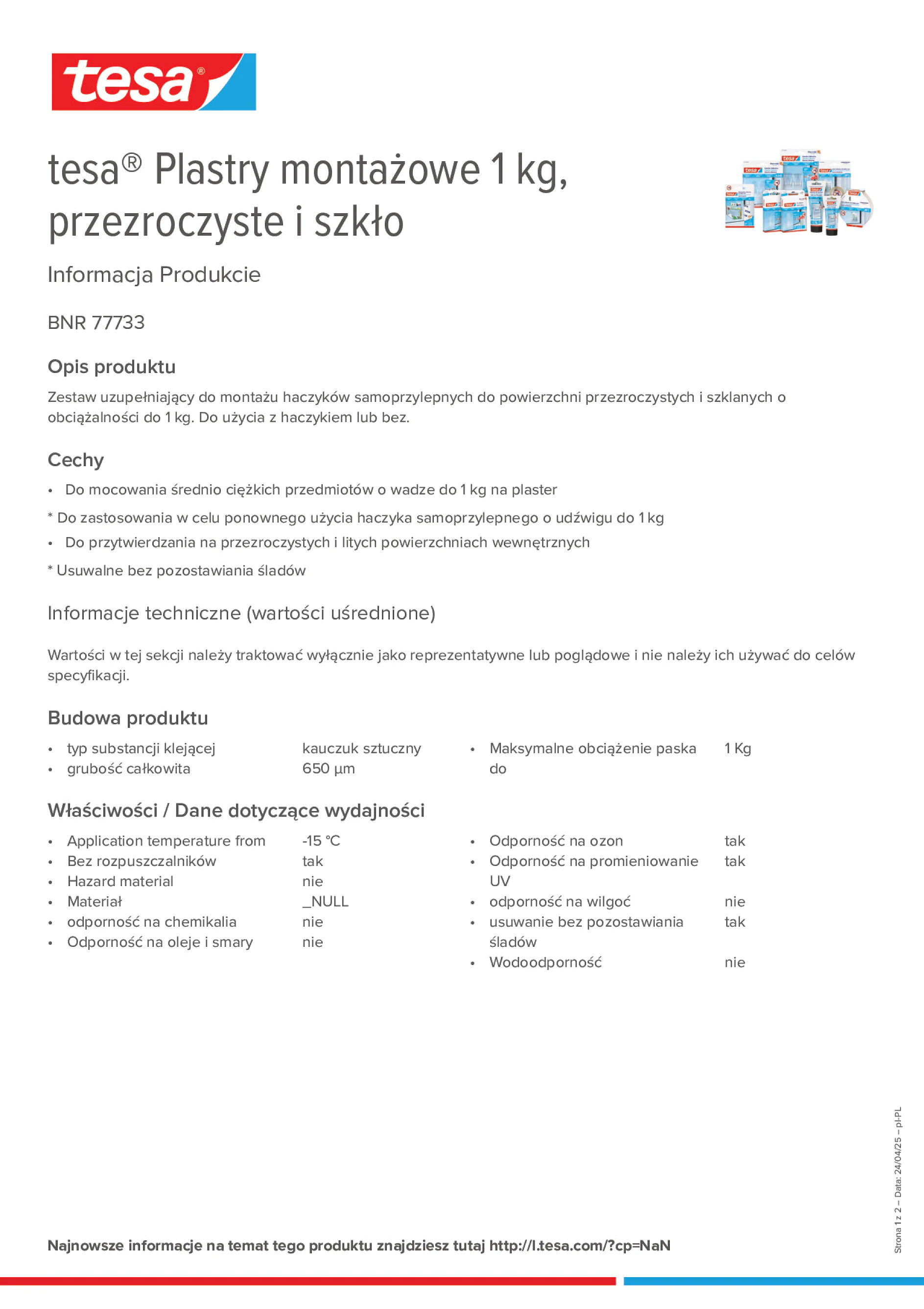 Product information_tesa® 77733_pl-PL