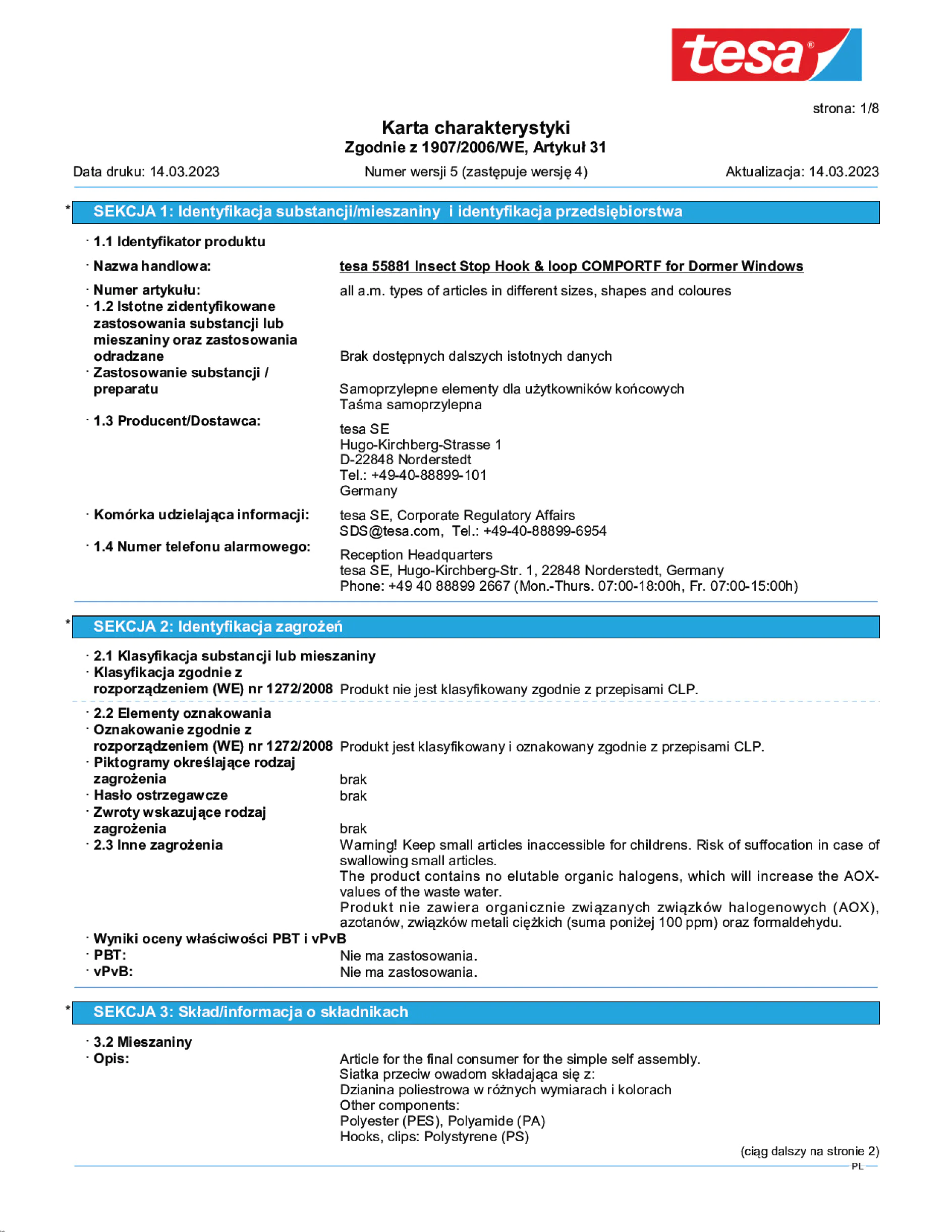 Safety data sheet_tesa® 55881_pl-PL_v5