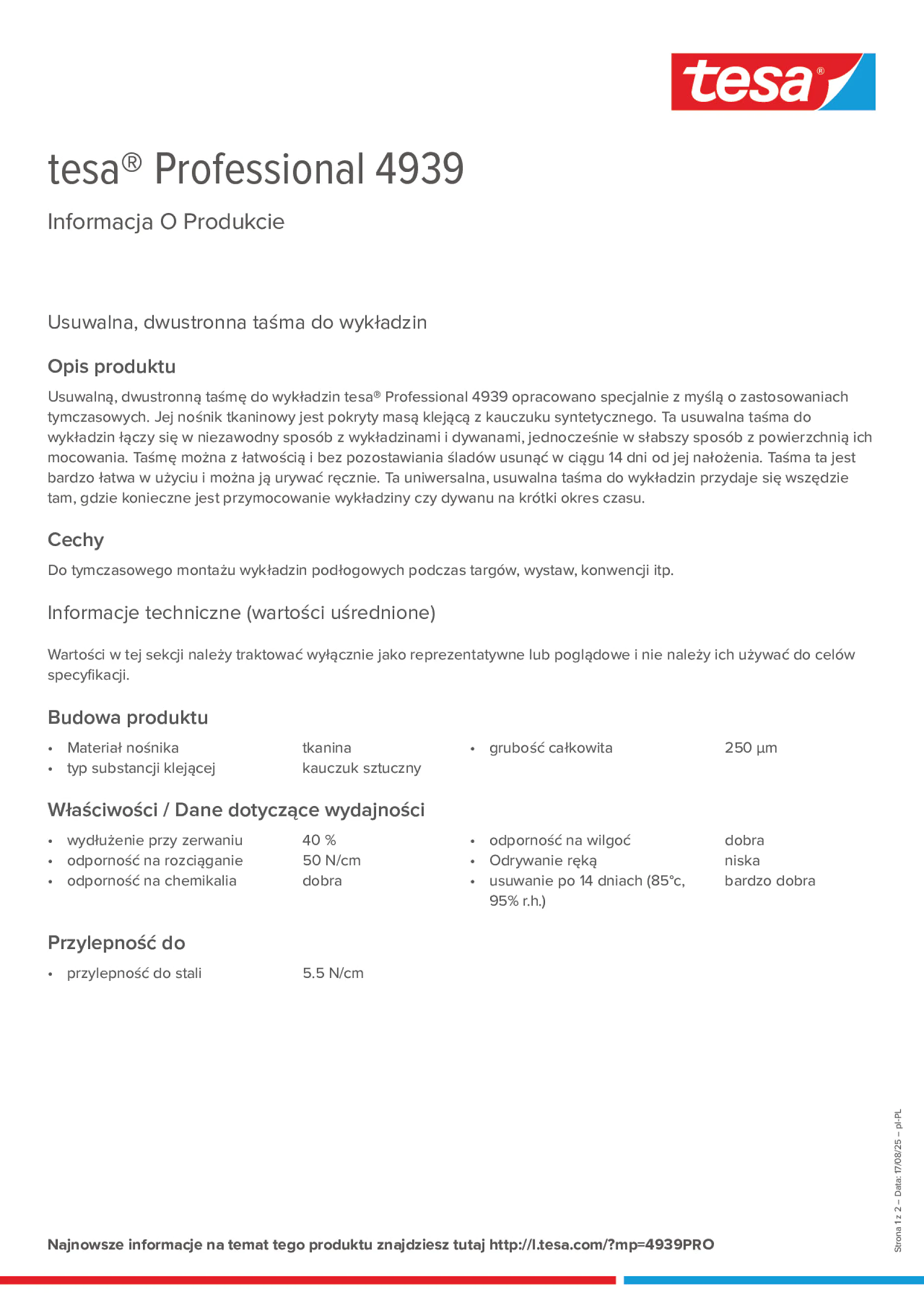 Product information_tesa® Professional 04939_pl-PL