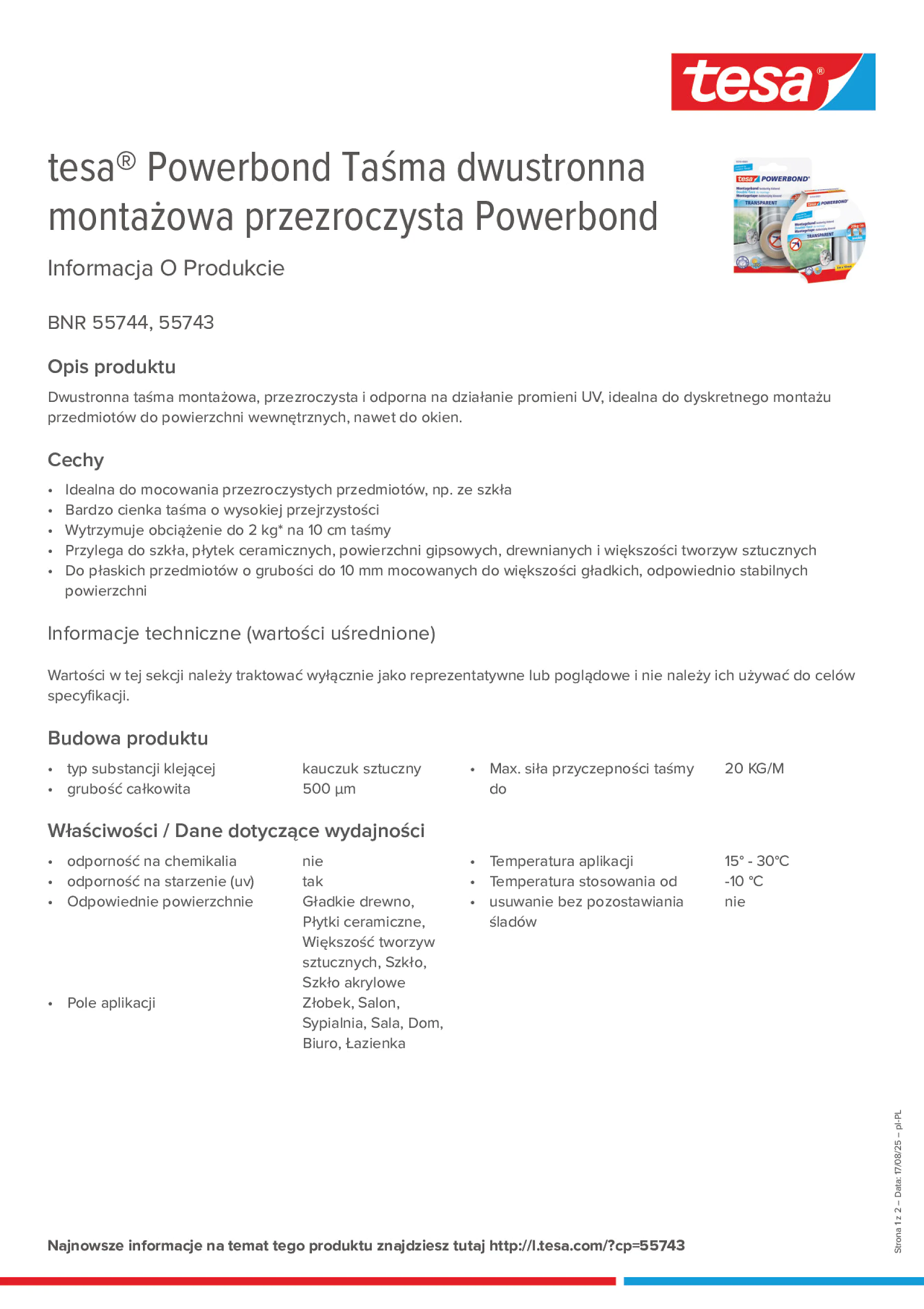 Product information_tesa® Powerbond 55744_pl-PL