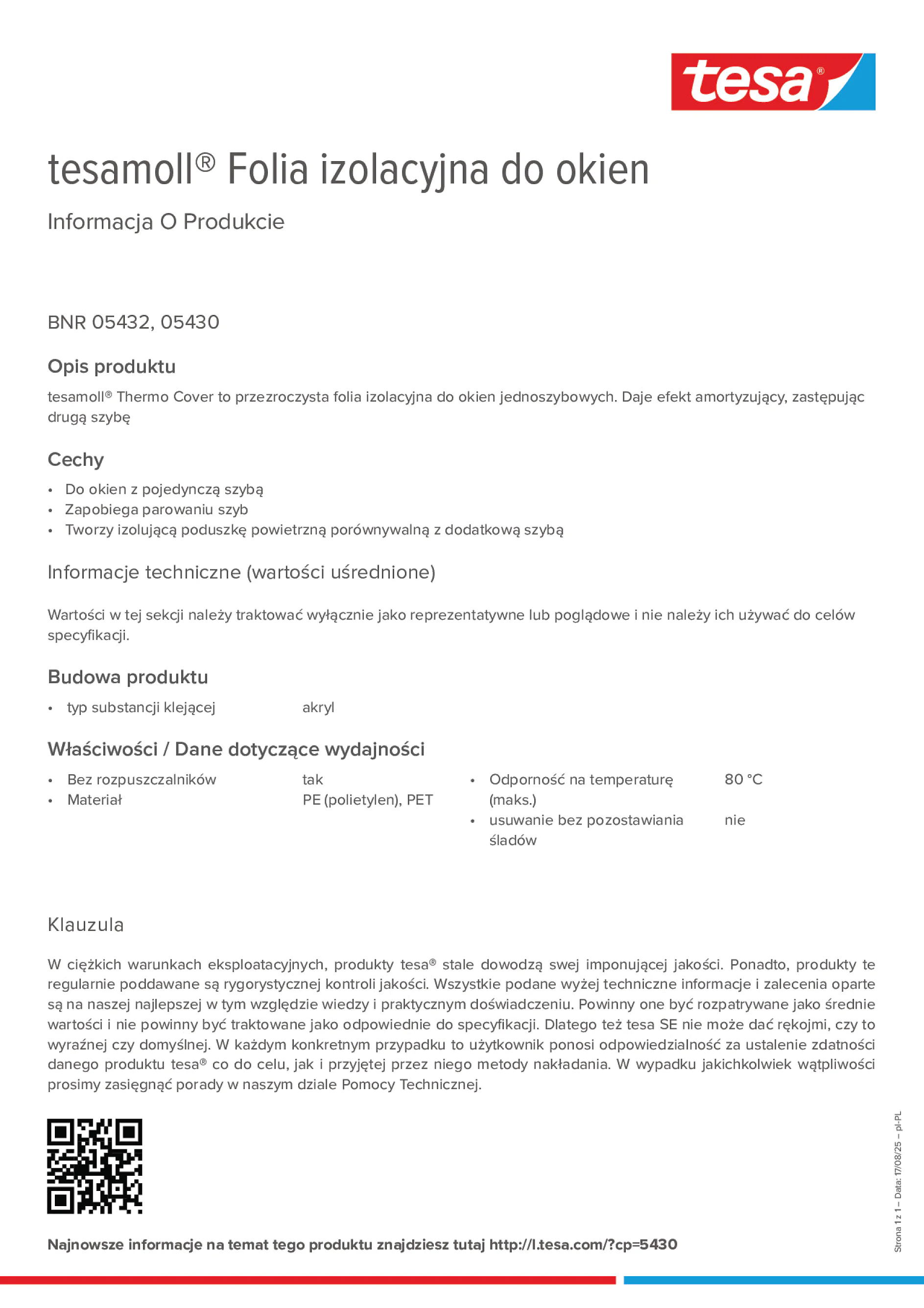 Product information_tesamoll® 5430_pl-PL