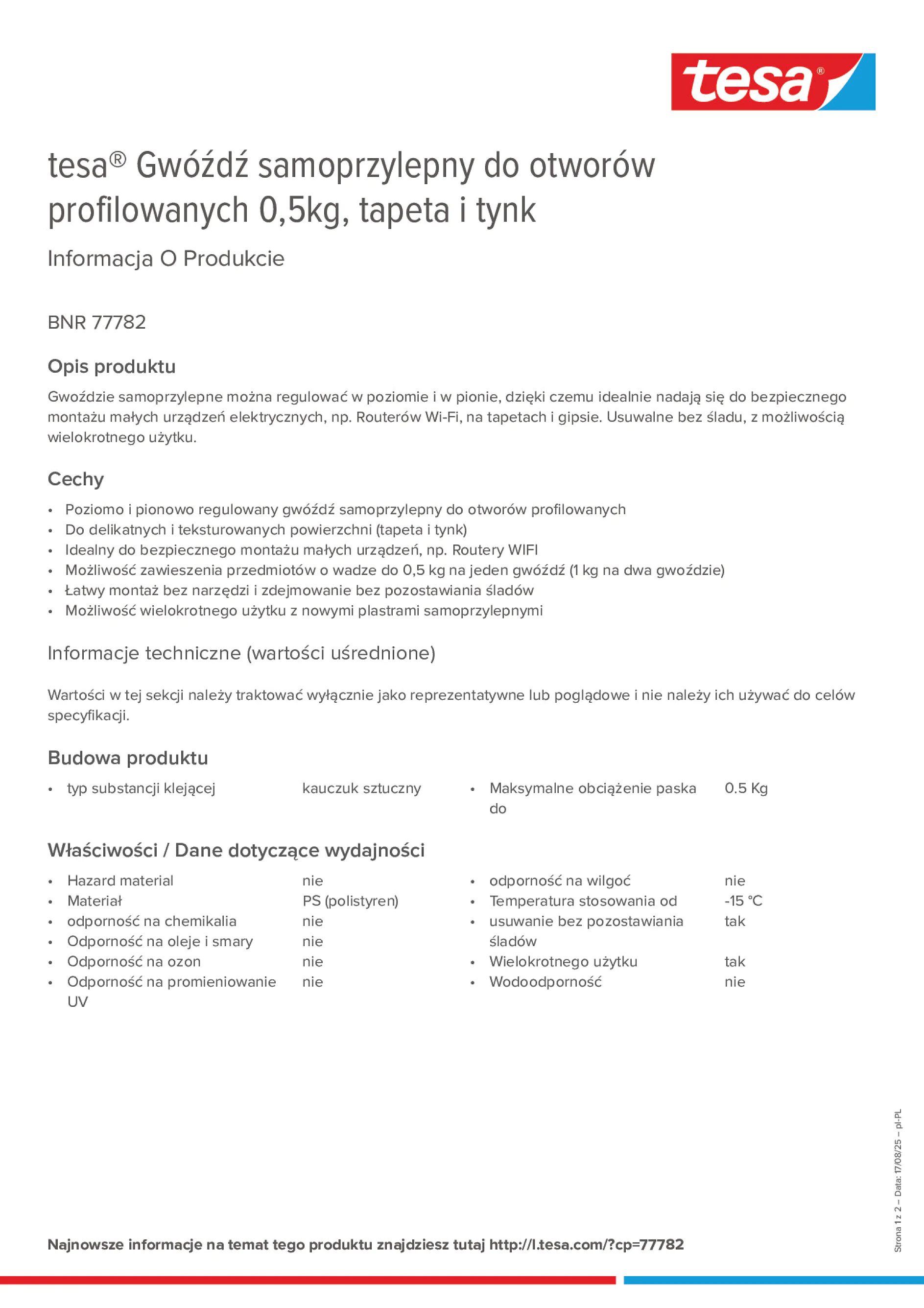 Product information_tesa® 77782_pl-PL