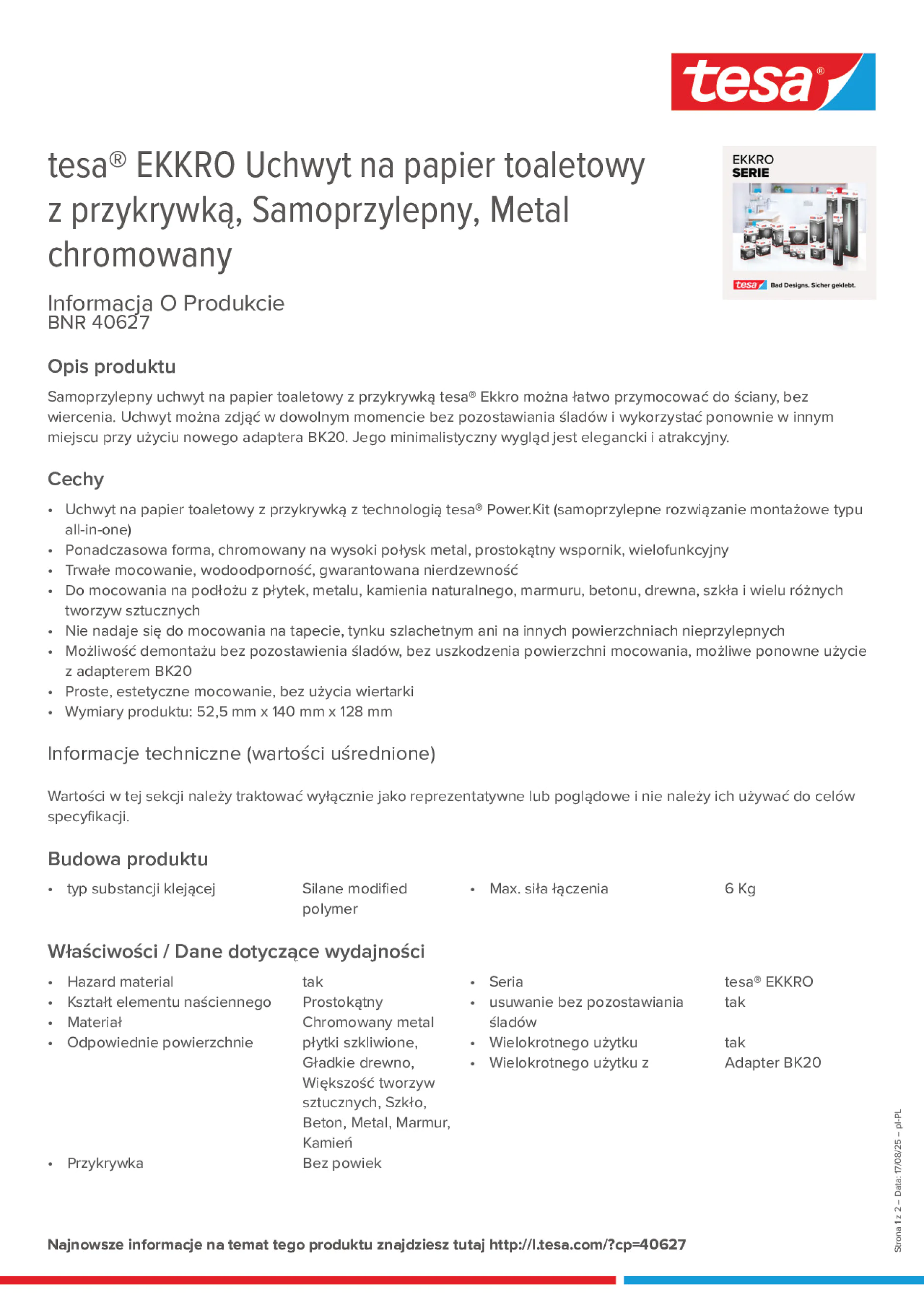Product information_tesa® 40627_pl-PL