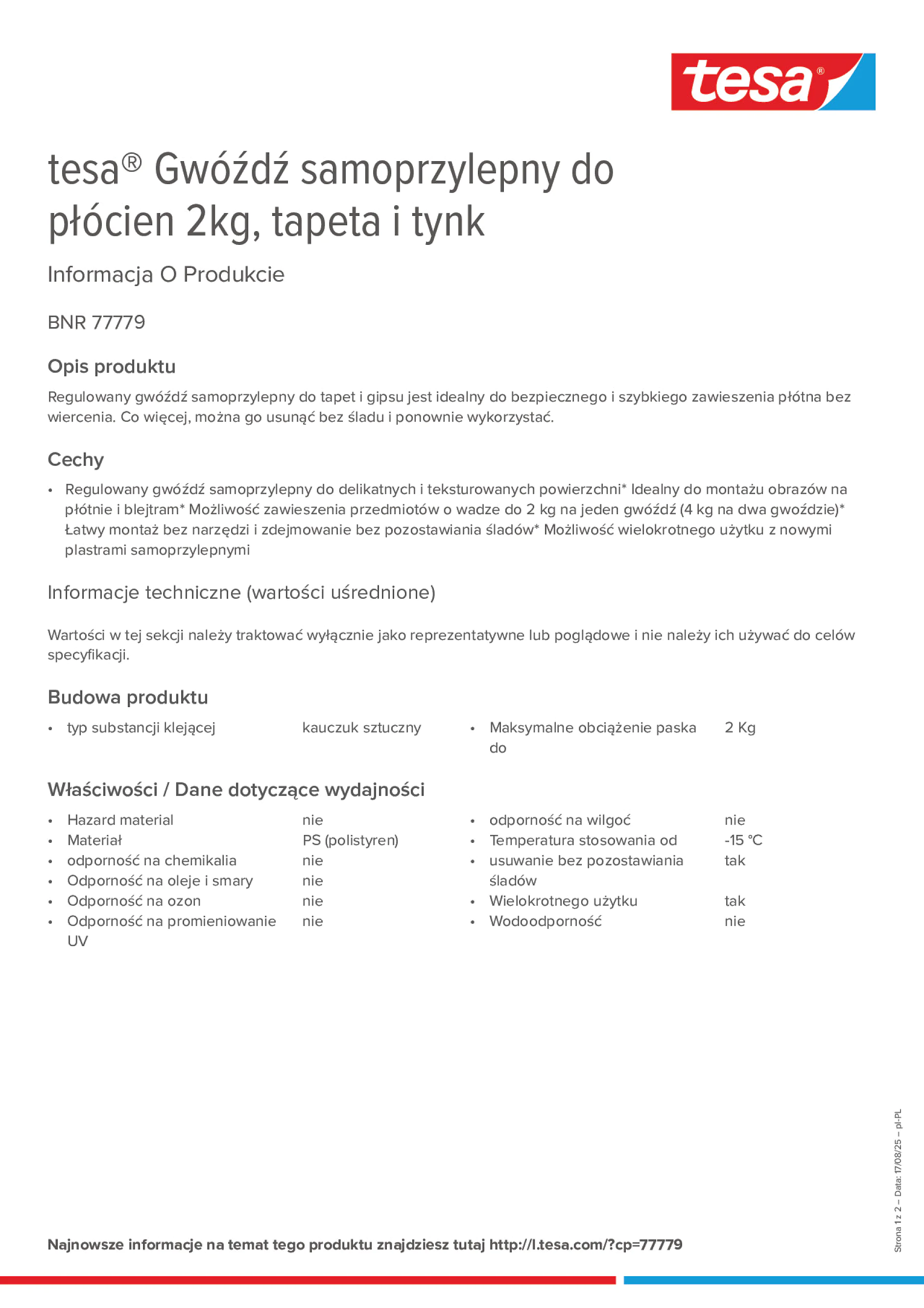 Product information_tesa® 77779_pl-PL