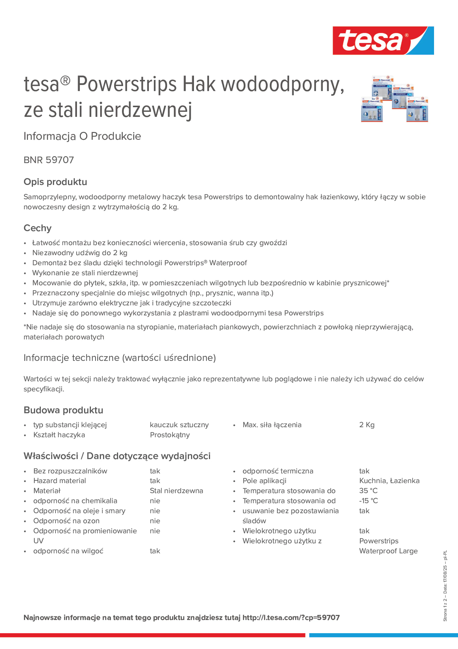 Product information_tesa® Powerstrips 59707_pl-PL