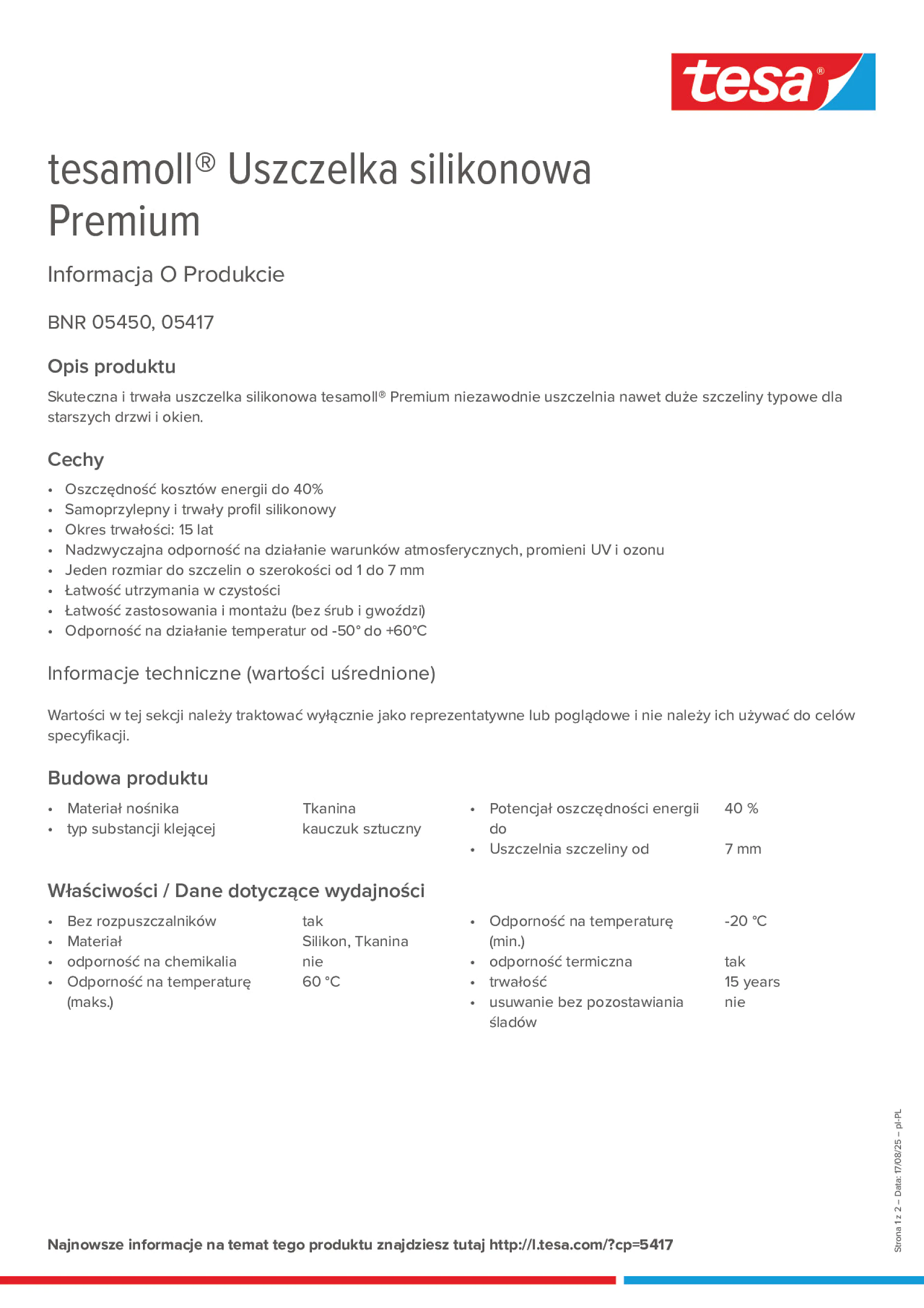 Product information_tesamoll® 5450_pl-PL