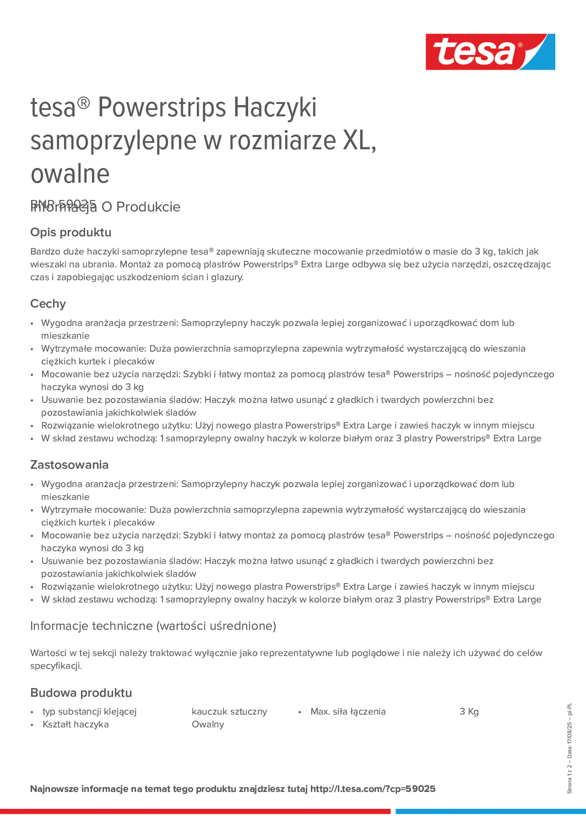Product information_tesa® Powerstrips 59025_pl-PL