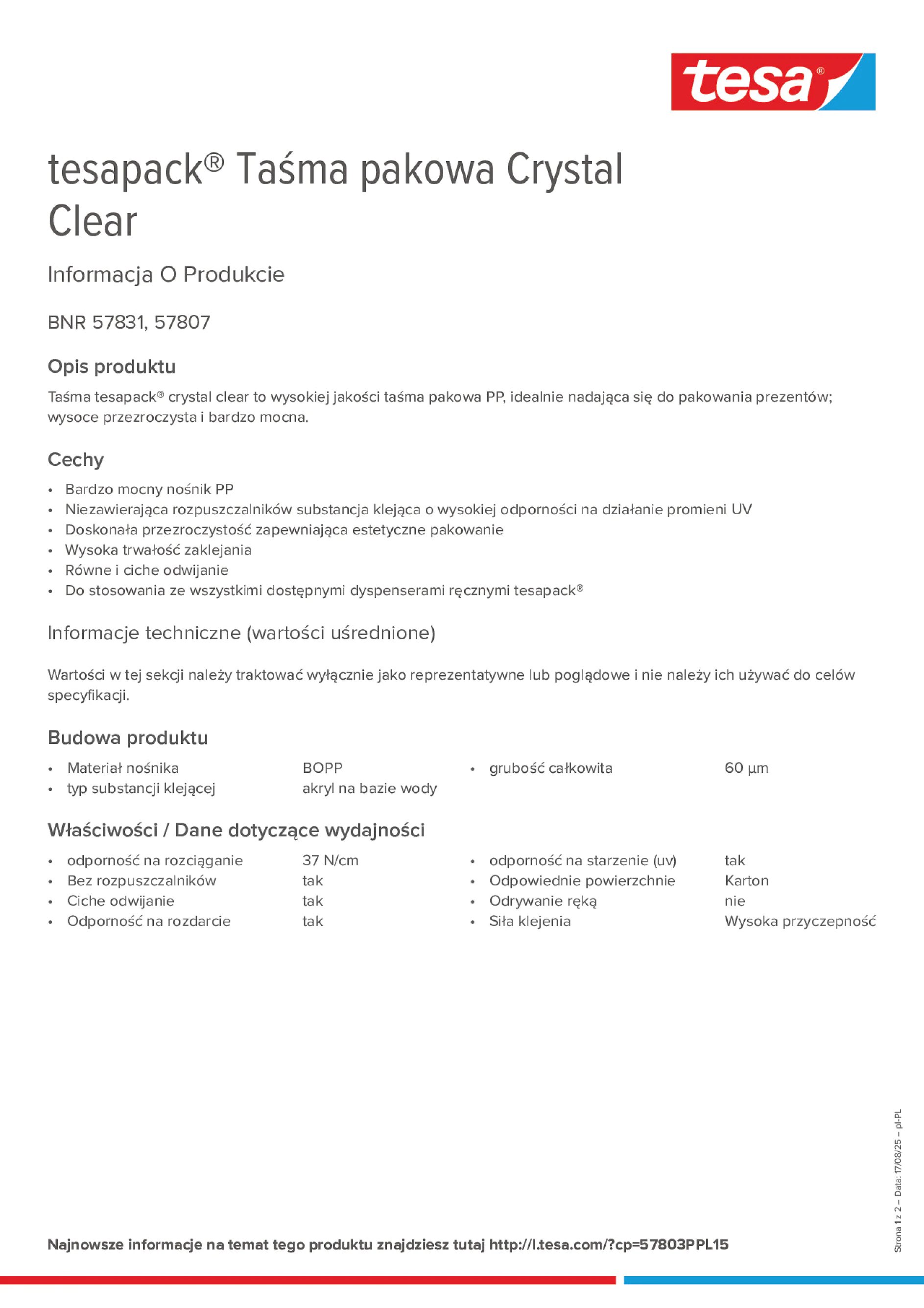 Product information_tesapack® 57807_pl-PL