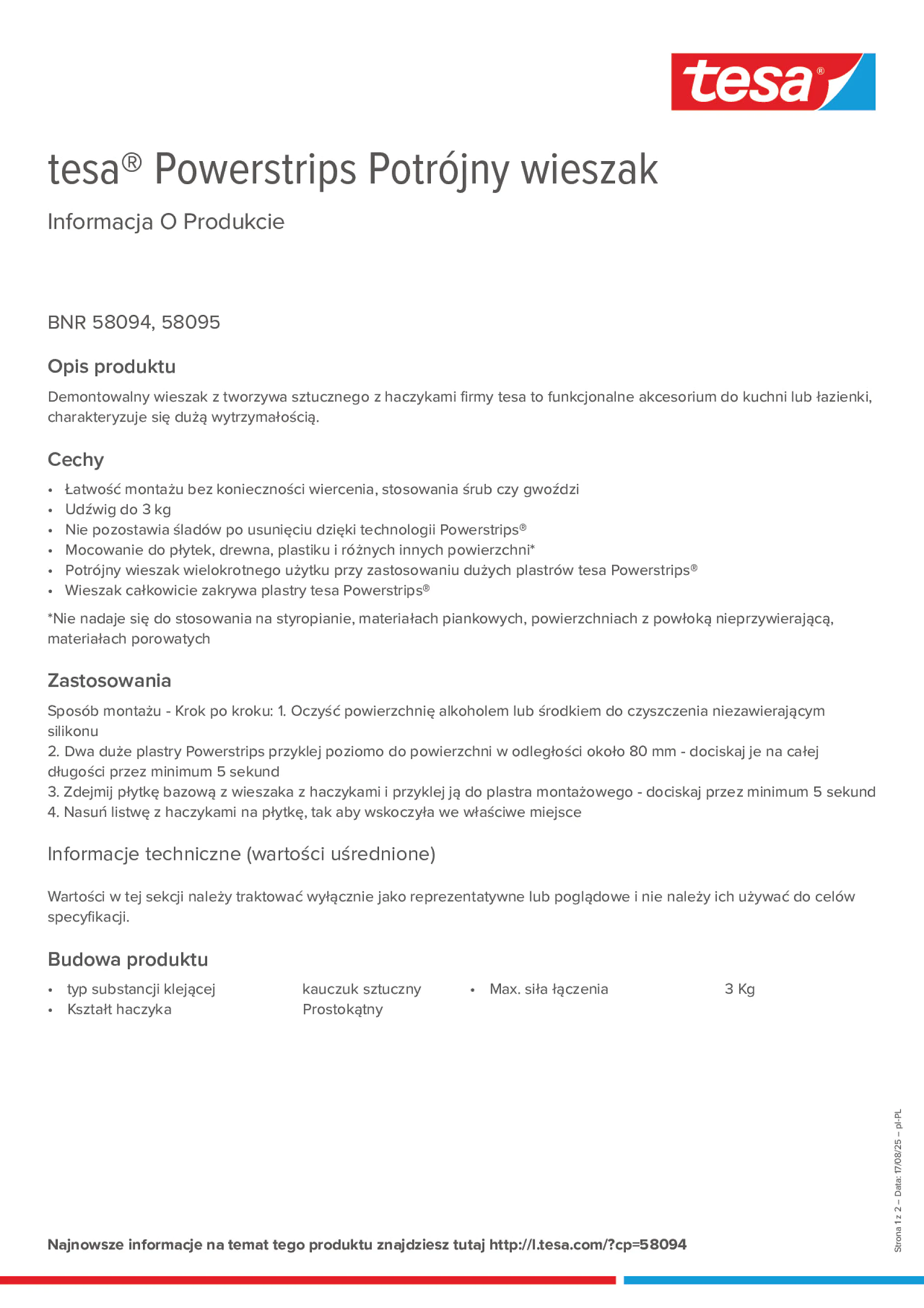 Product information_tesa® Powerstrips 58095_pl-PL