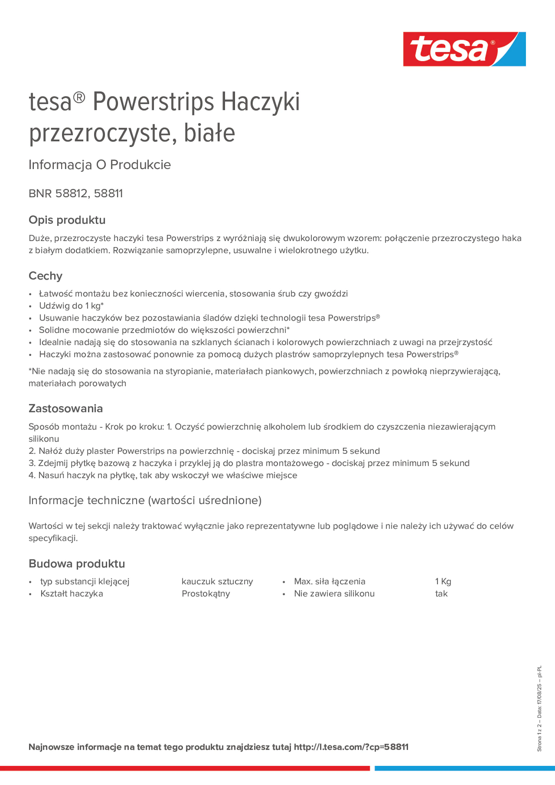 Product information_tesa® Powerstrips 58811_pl-PL