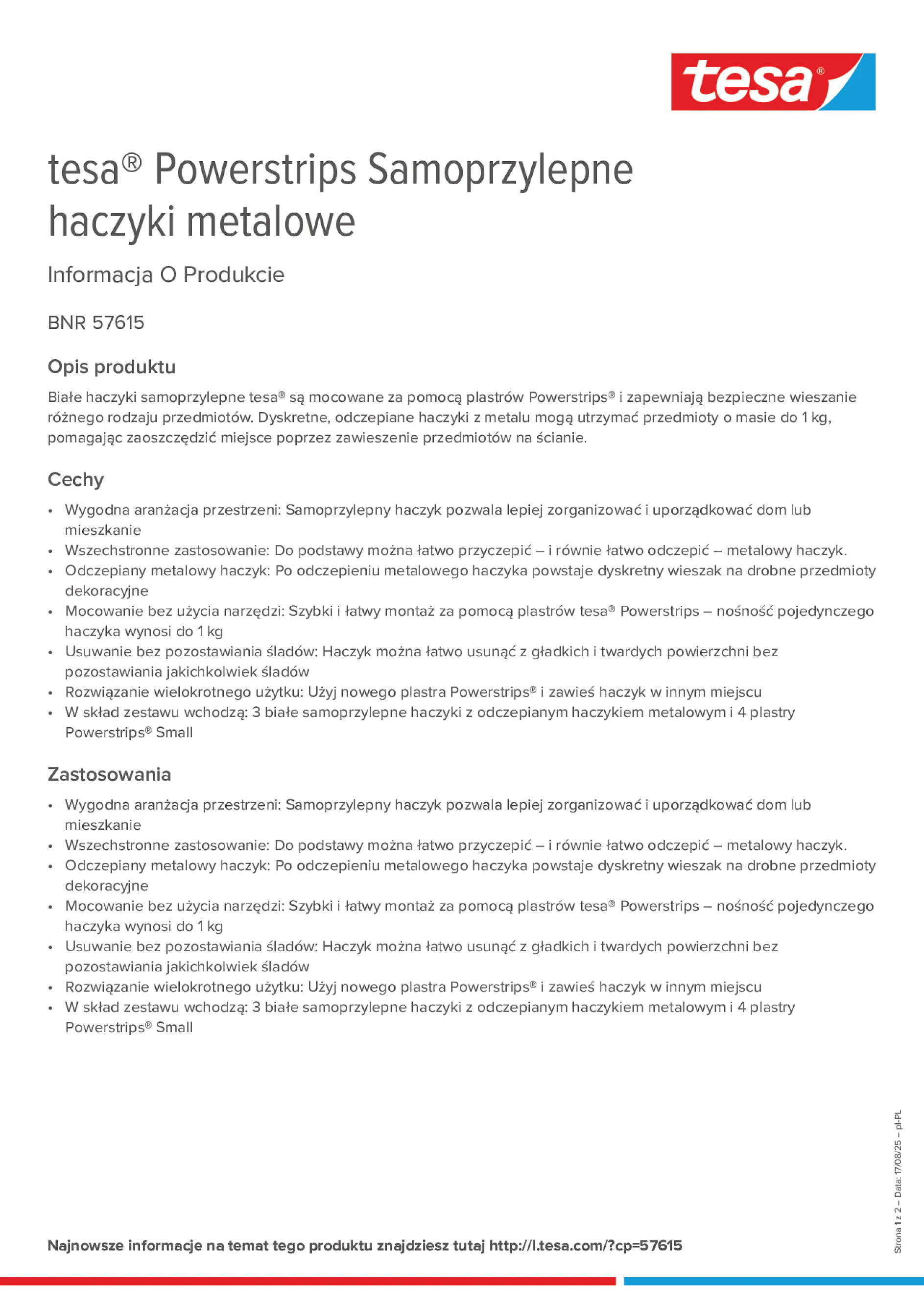 Product information_tesa® Powerstrips 57615_pl-PL
