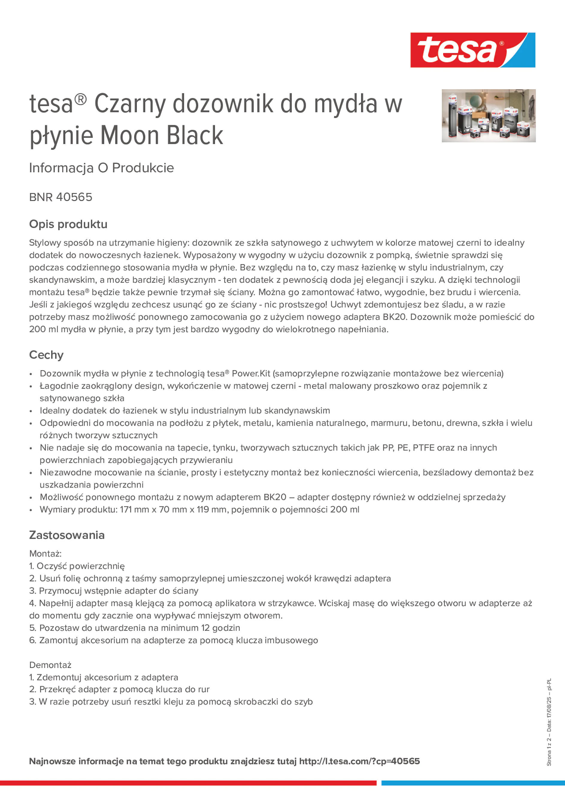 Product information_tesa® 40565_pl-PL