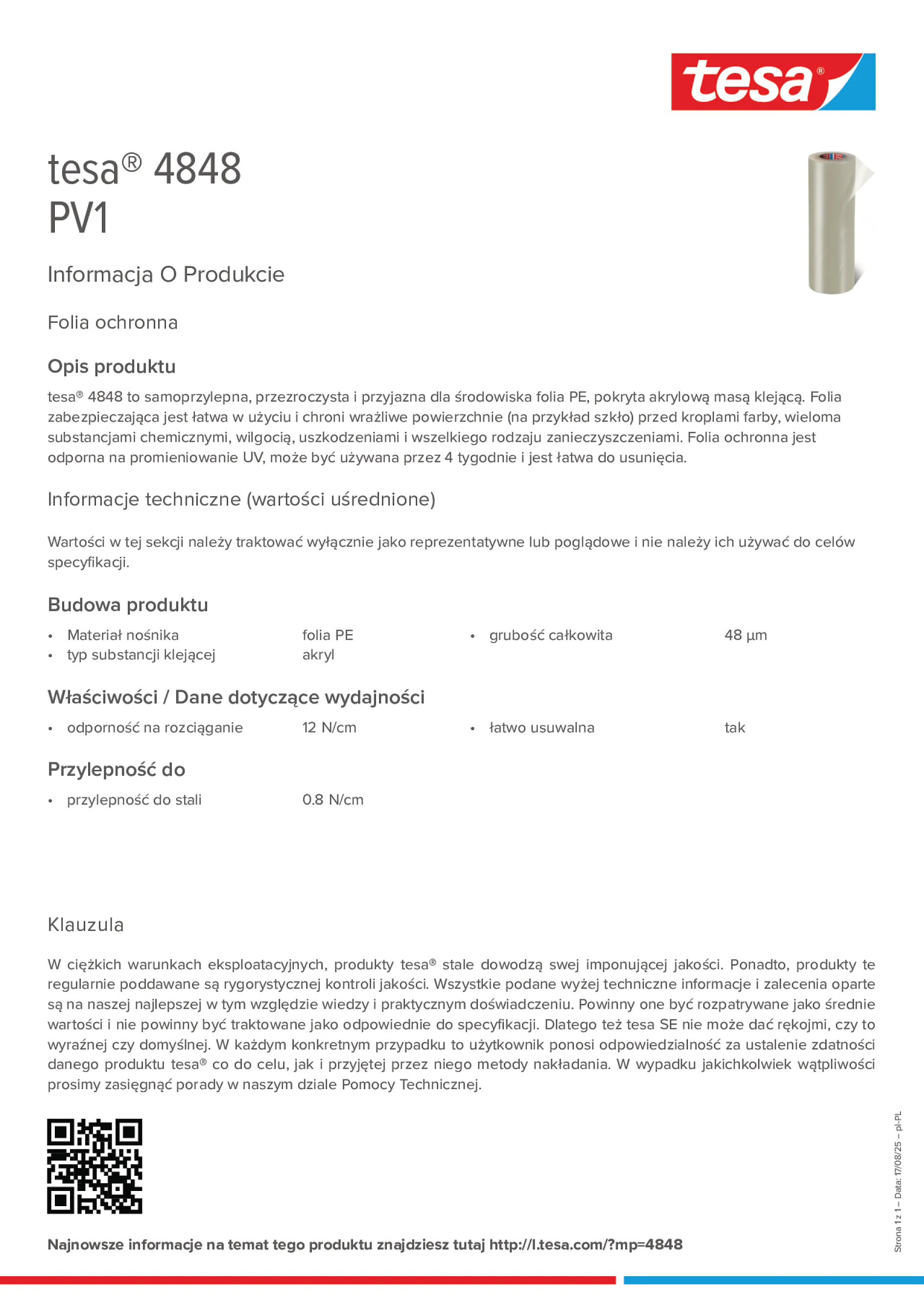 Product information_tesa® 4848_pl-PL