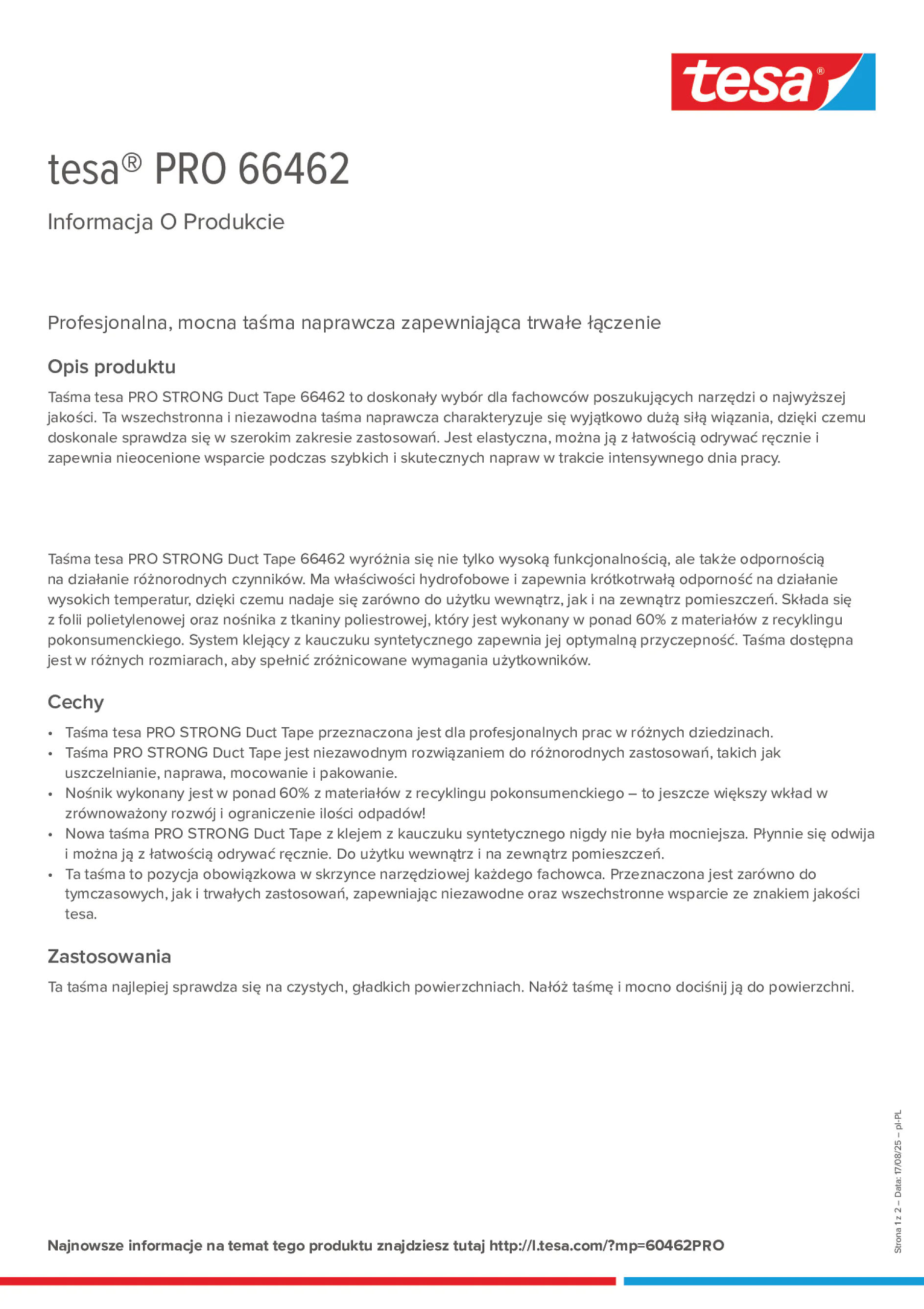 Product information_tesa® PRO 66462_pl-PL