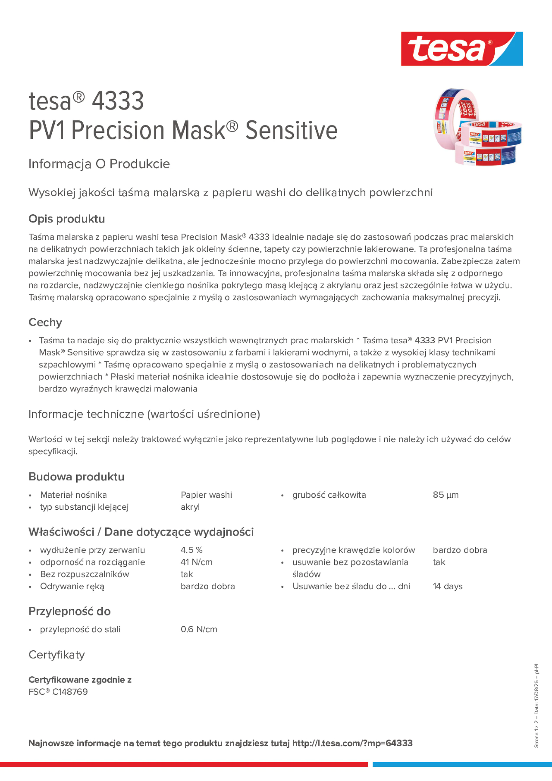 Product information_tesa® 04333_pl-PL