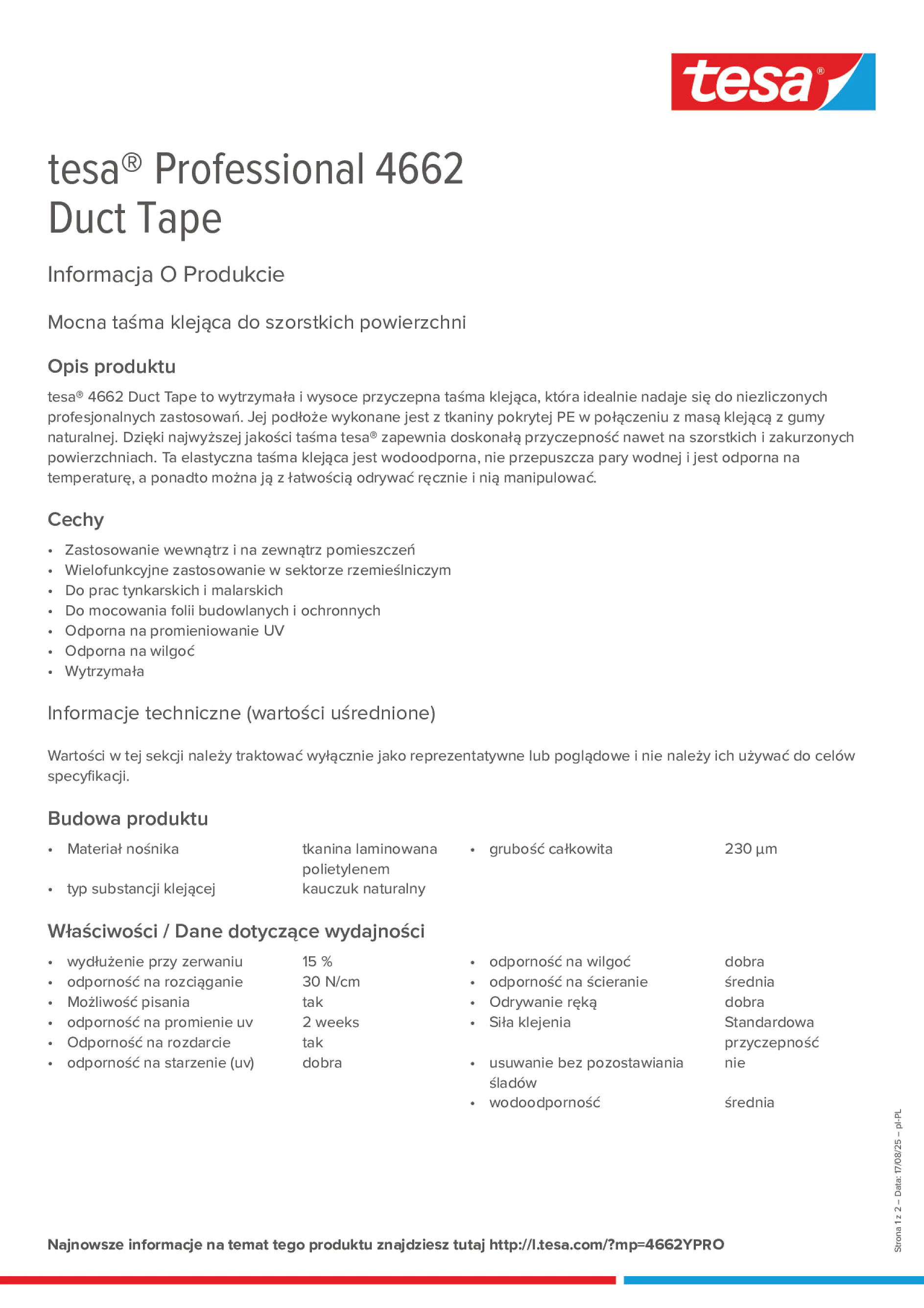 Product information_tesa® Professional 04662_pl-PL