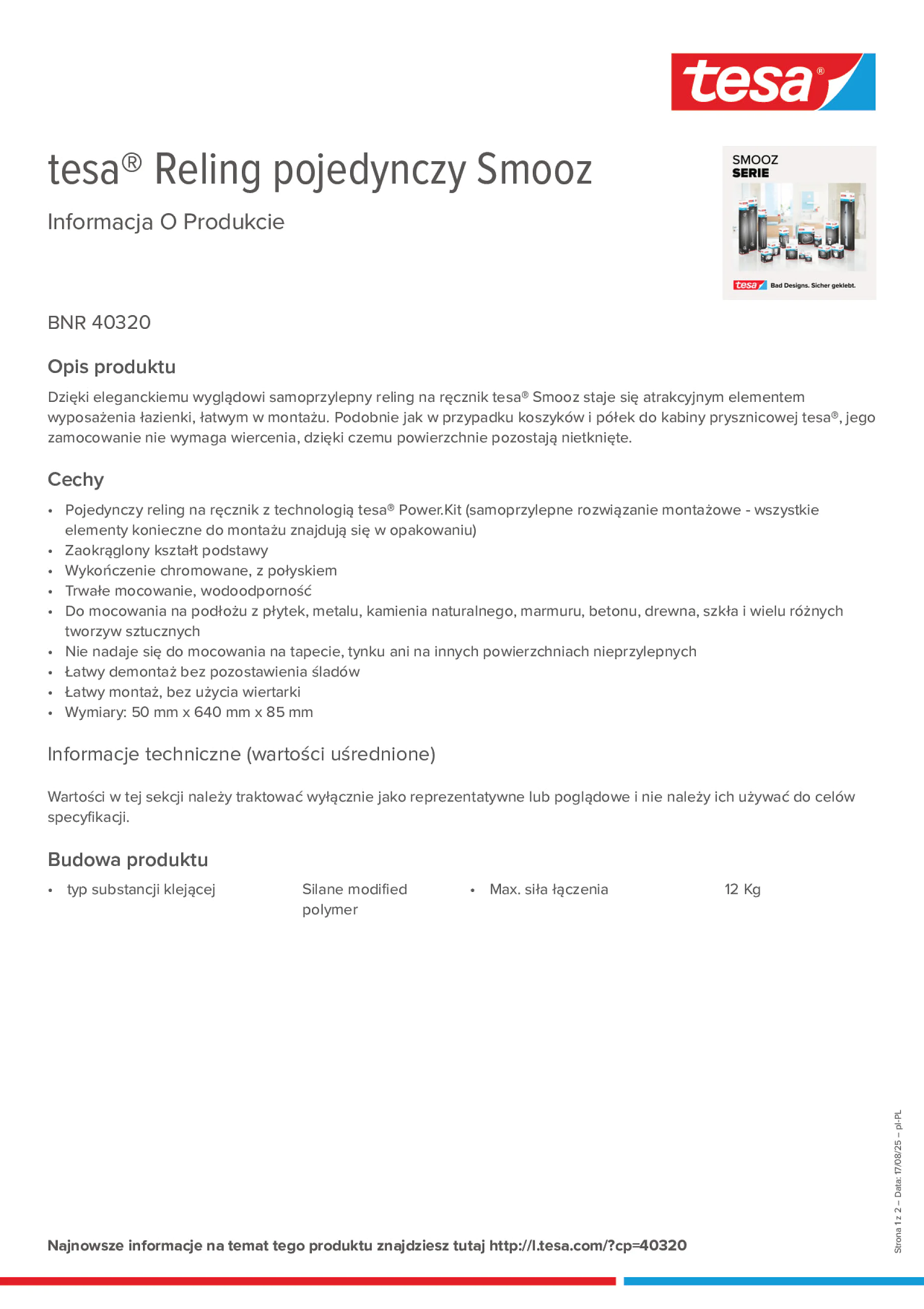 Product information_tesa® 40320_pl-PL Product information_tesa® 40320_pl-PL