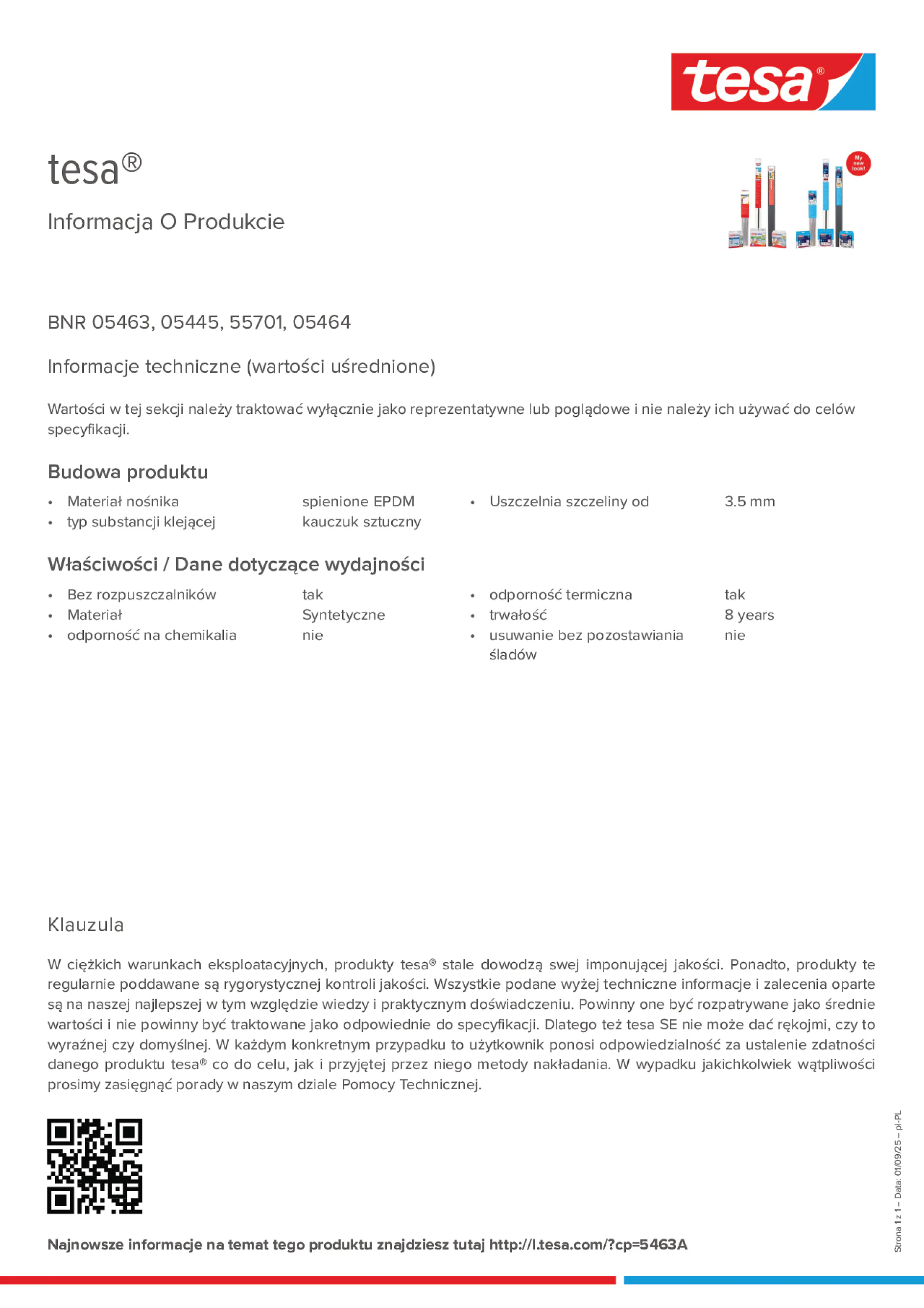 Product information_tesa® 05463_pl-PL