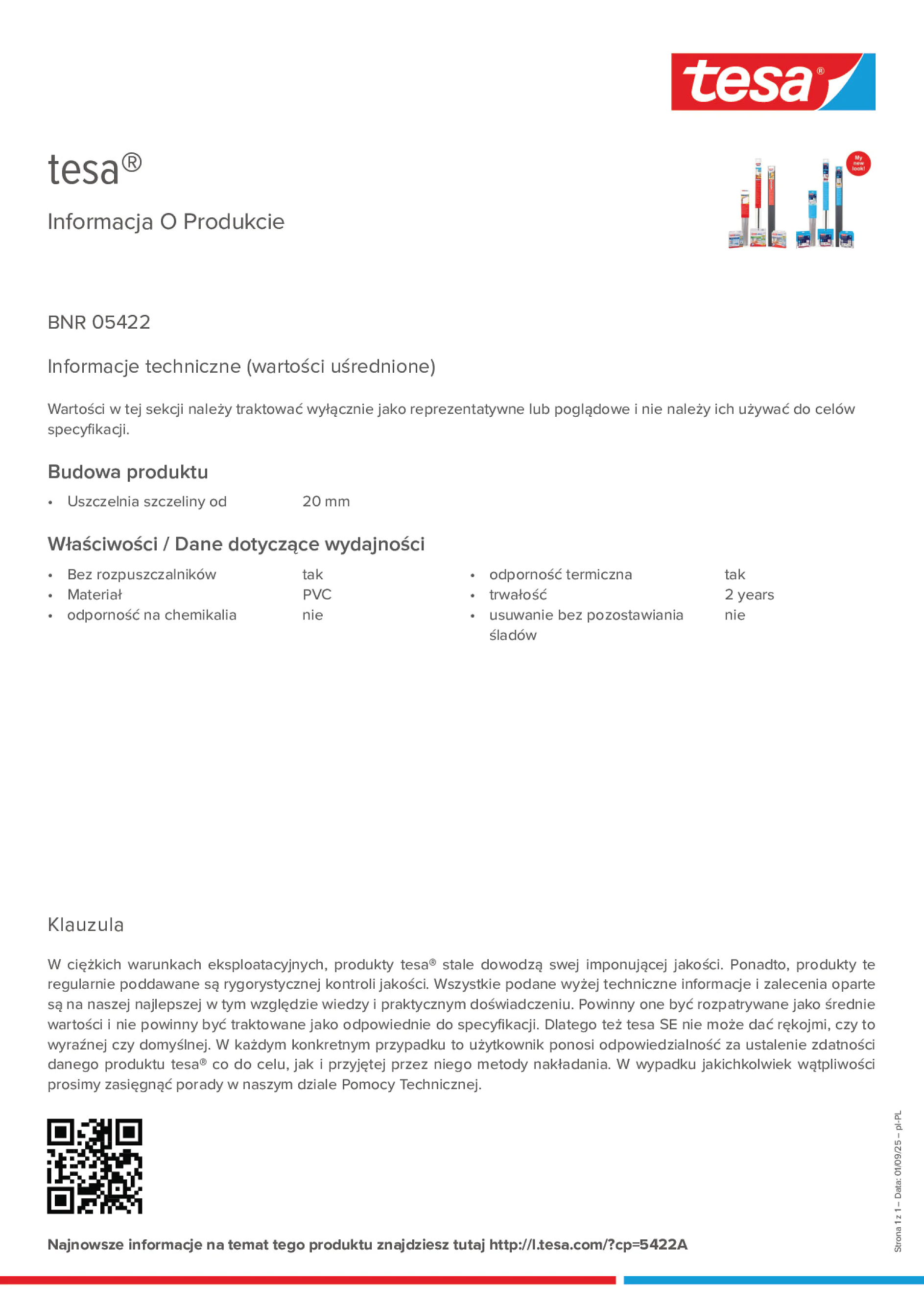 Product information_tesa® 05422_pl-PL