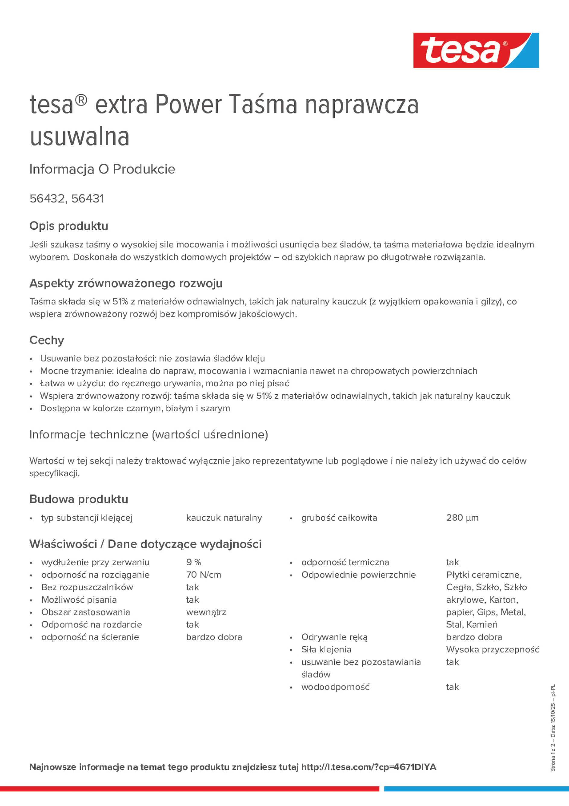 Product information_tesa® extra Power 56432_pl-PL